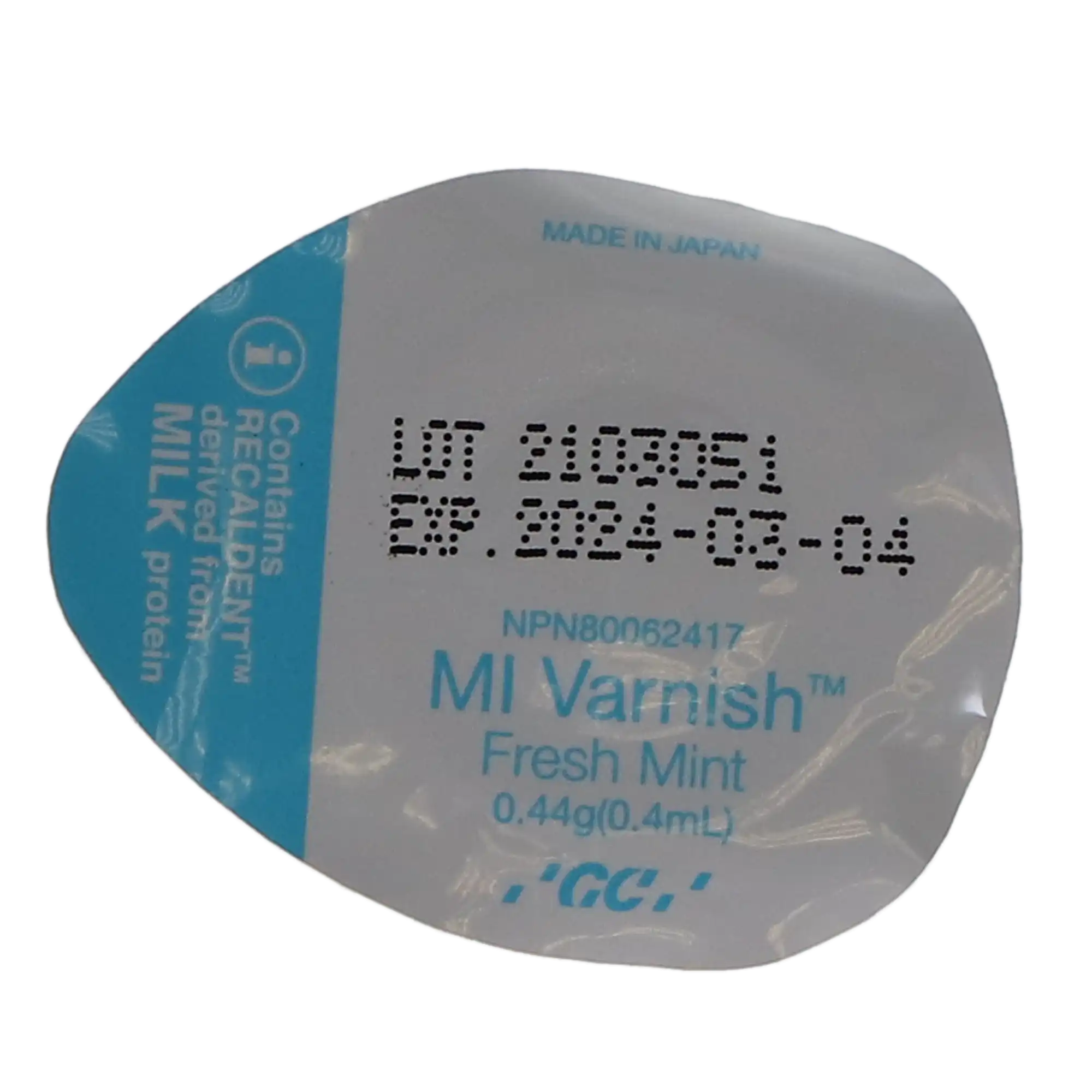 MI Varnish 5% Sodium Fluoride with RECALDENT (CPP-ACP), Fresh Mint, 0.4 mL Unit Dose, 50/Pack, 442505 thumbnail 11