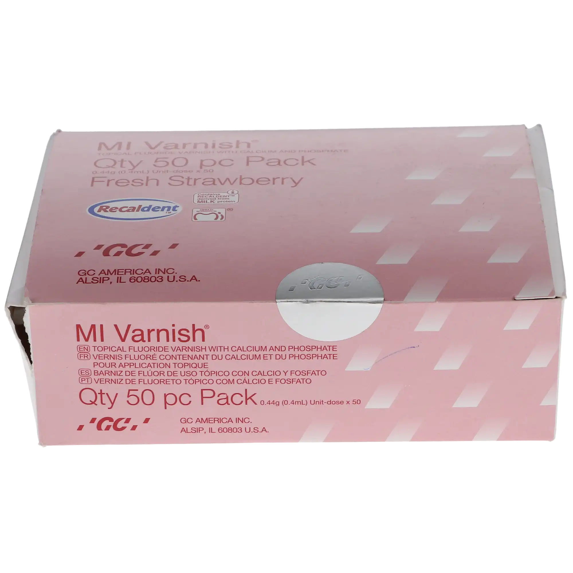 GC MI Varnish 5% Sodium Fluoride with RECALDENT (CPP-ACP), Fresh Strawberry, 0.4 mL Unit Dose, 50/Pack, 442500 thumbnail 10
