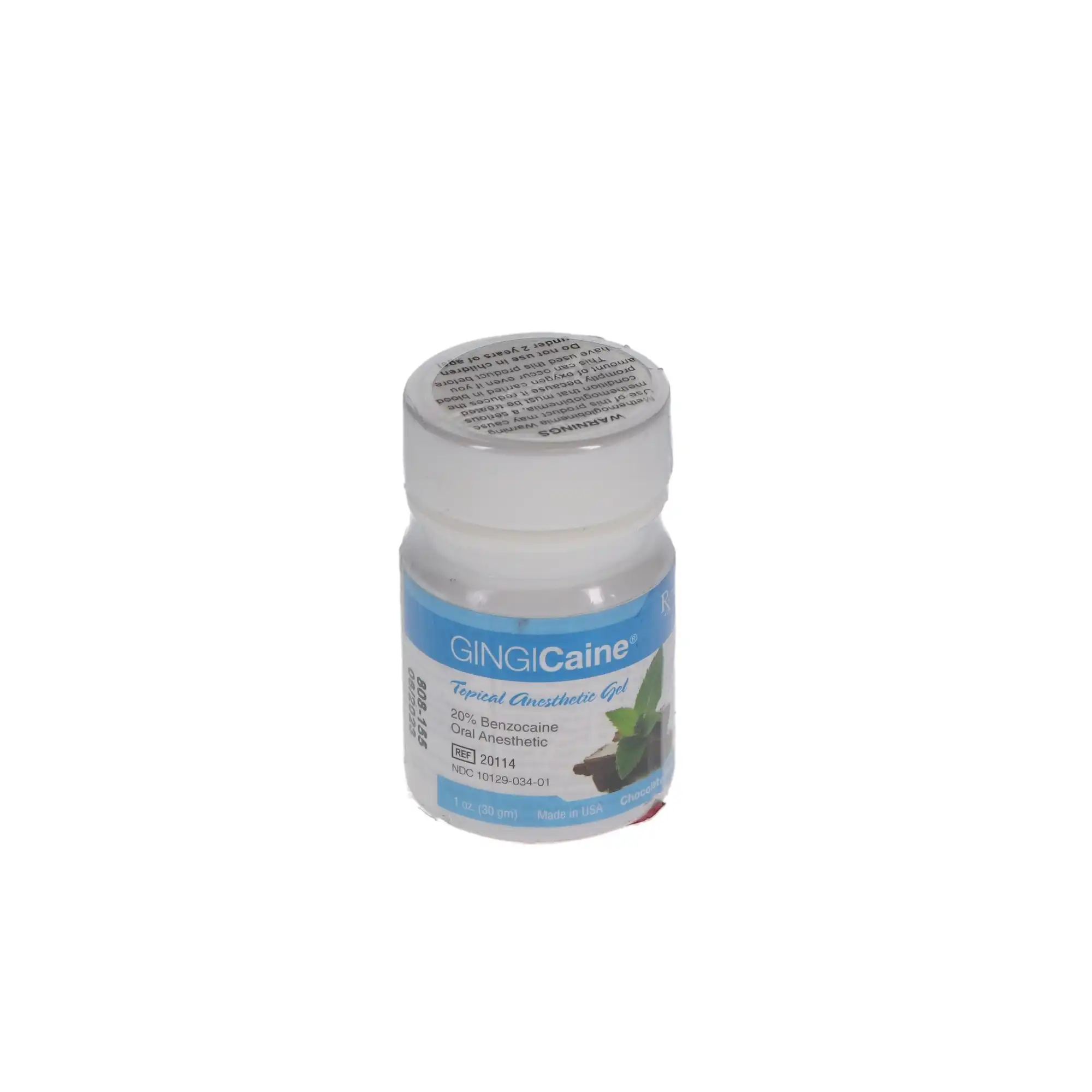 Gingicaine Topical Anesthetic Gel, 20% Benzocaine, Chocolate Mint, 1 oz Jar, 20114 thumbnail 3