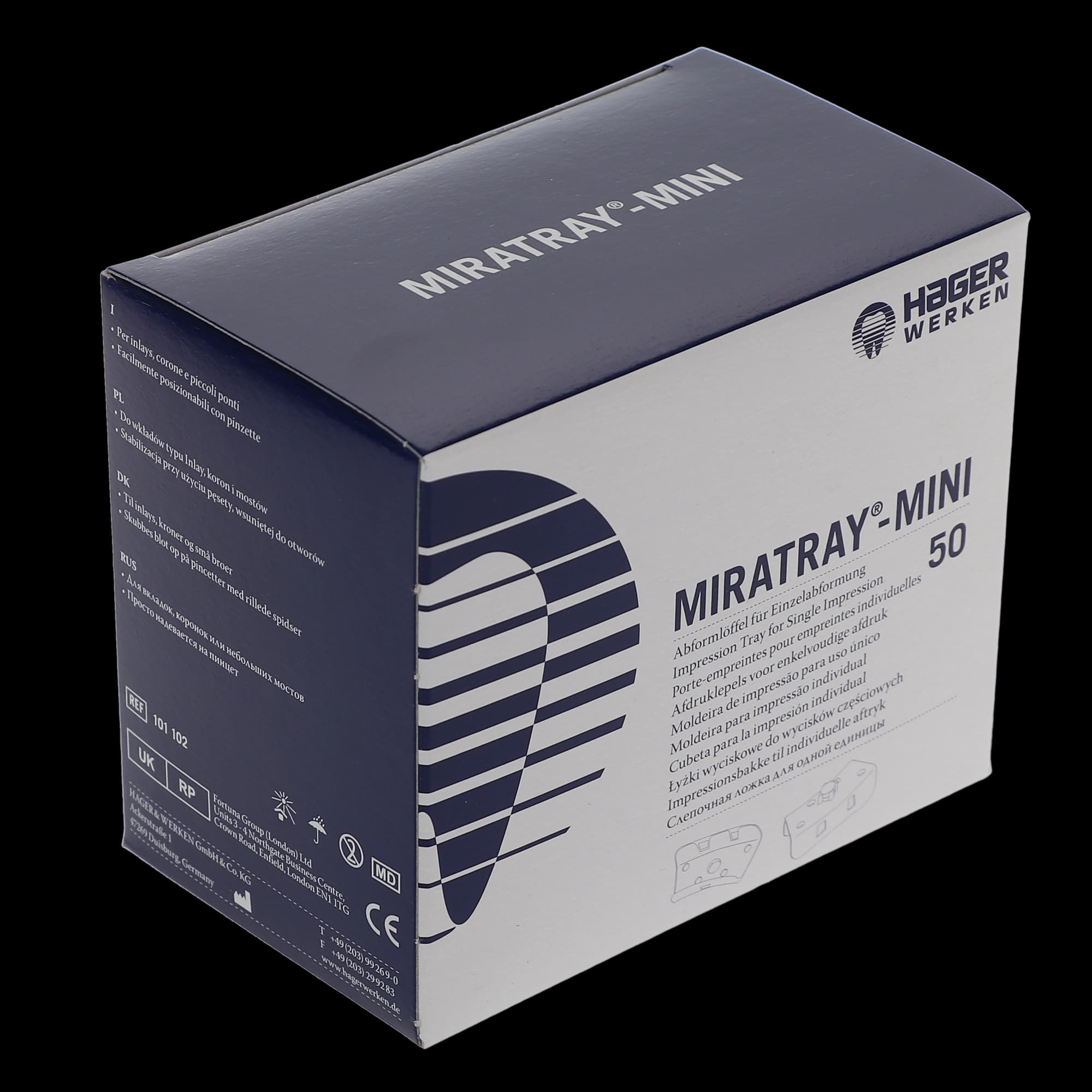 Minitray Disposable Plastic Crown & Bridge Quadrant Impression Trays, 50/Box, 101102 thumbnail 6