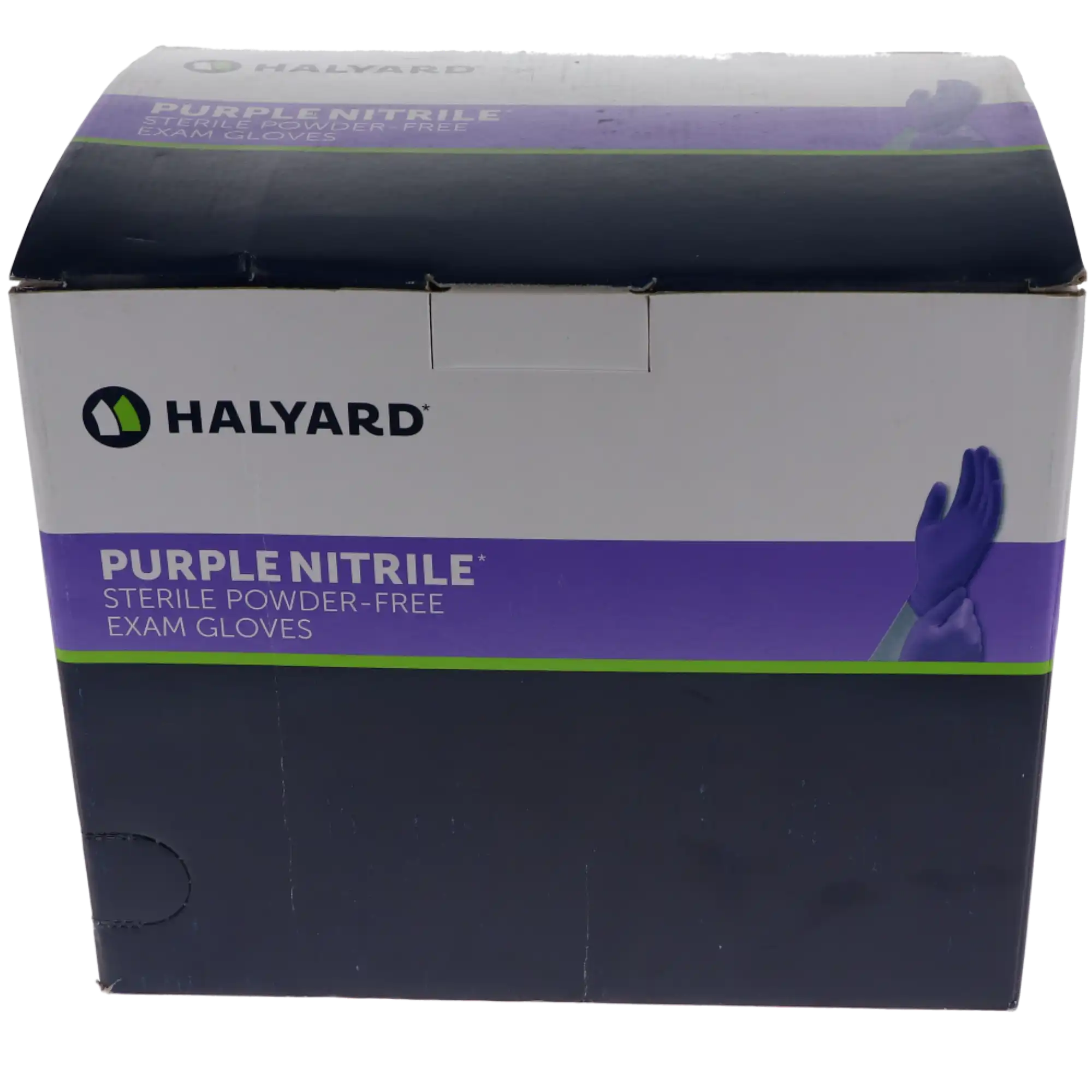 Halyard Purple Nitrile Sterile Exam Gloves, Powder-Free, Large, 50 Pairs/Box, 55093 thumbnail 3