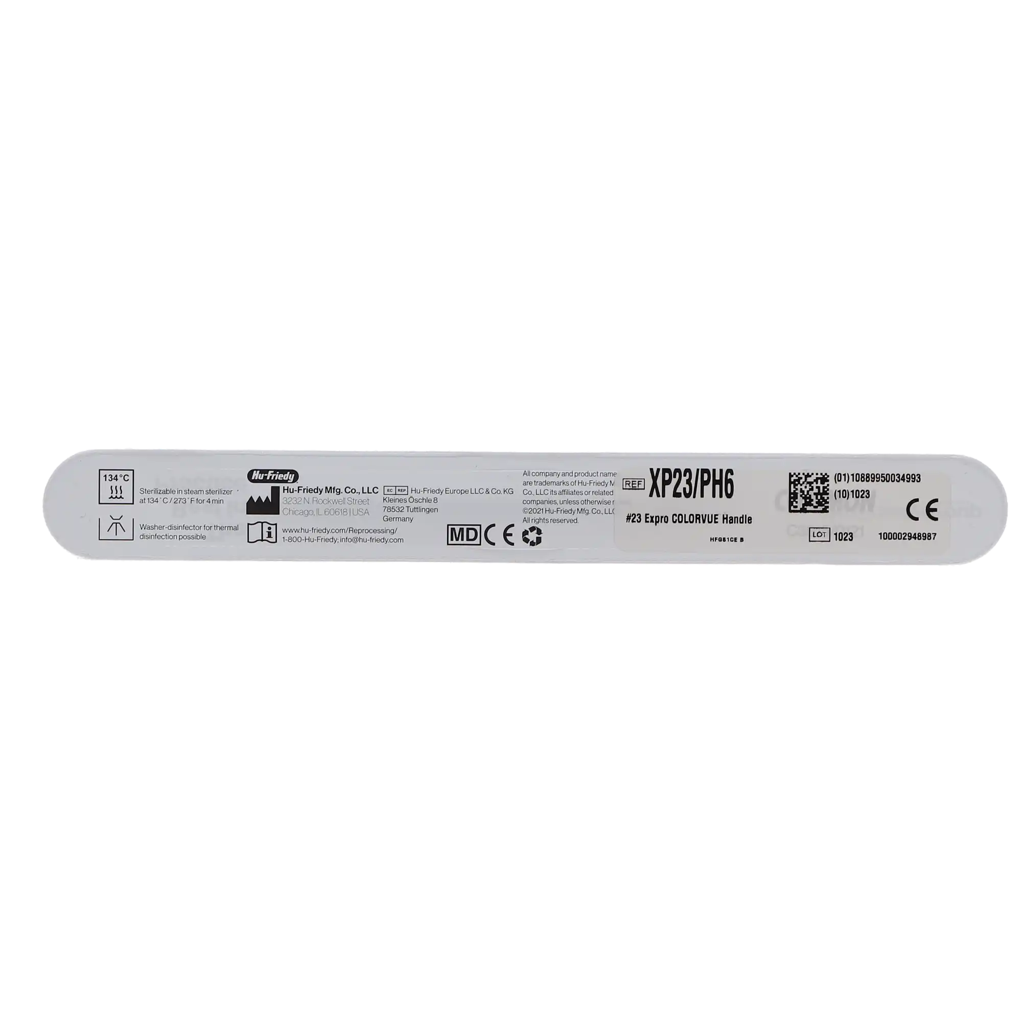 Hu-Friedy ColorVue Expros 23 Explorer/Probe Handle, Double-Ended, #6 Satin Steel, XP23/PH6 thumbnail 4