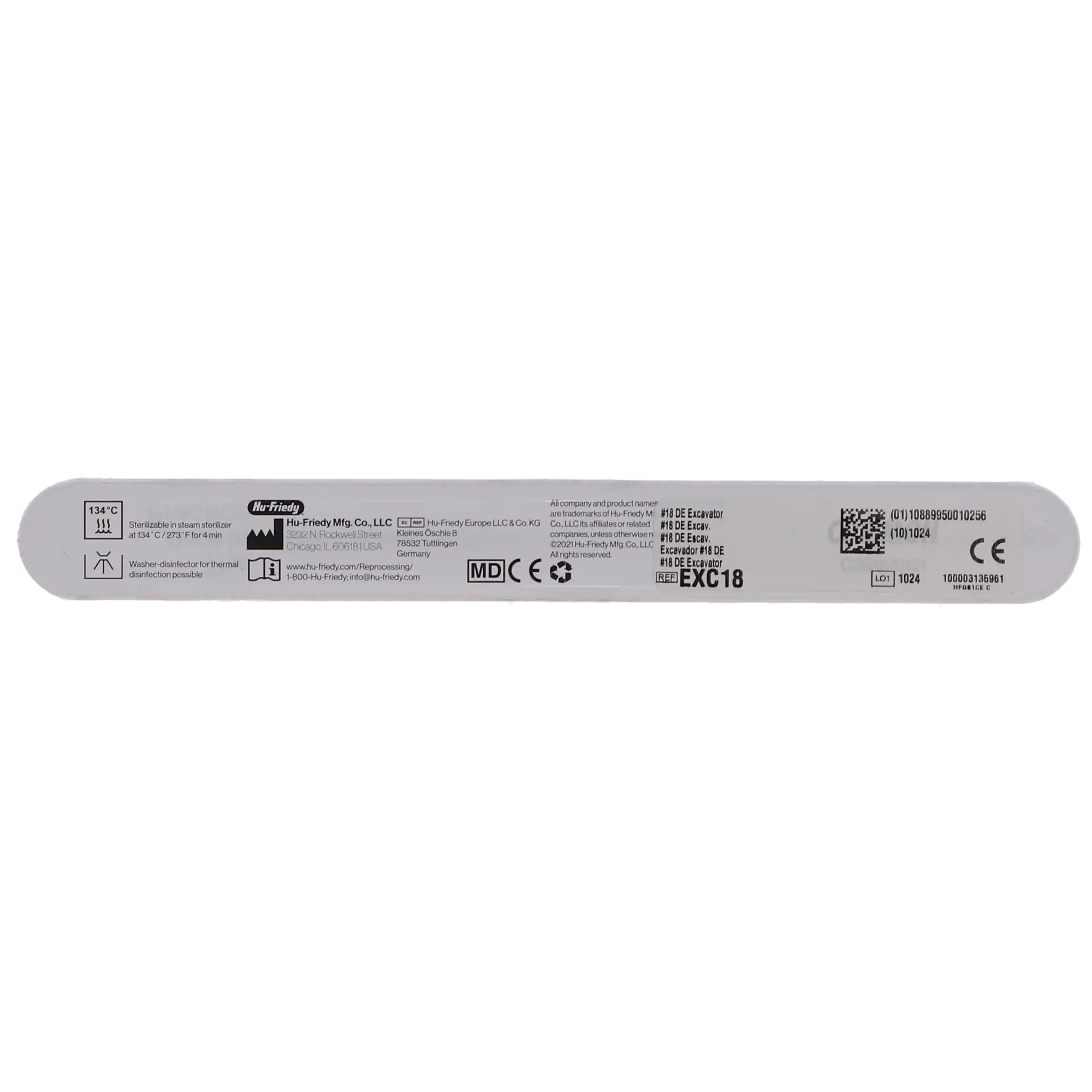 Hu-Friedy EXC18 #18 Double-Ended Spoon Excavator, #41 Round Handle, 1.5 mm, 1/Pk thumbnail 4
