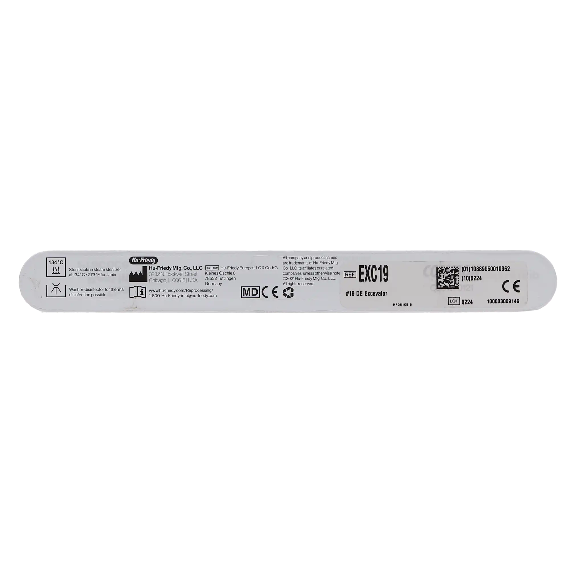 Hu-Friedy #19 Double-Ended Spoon Excavator, #41 Round Handle, 2.0 mm Tip, EXC19 thumbnail 4