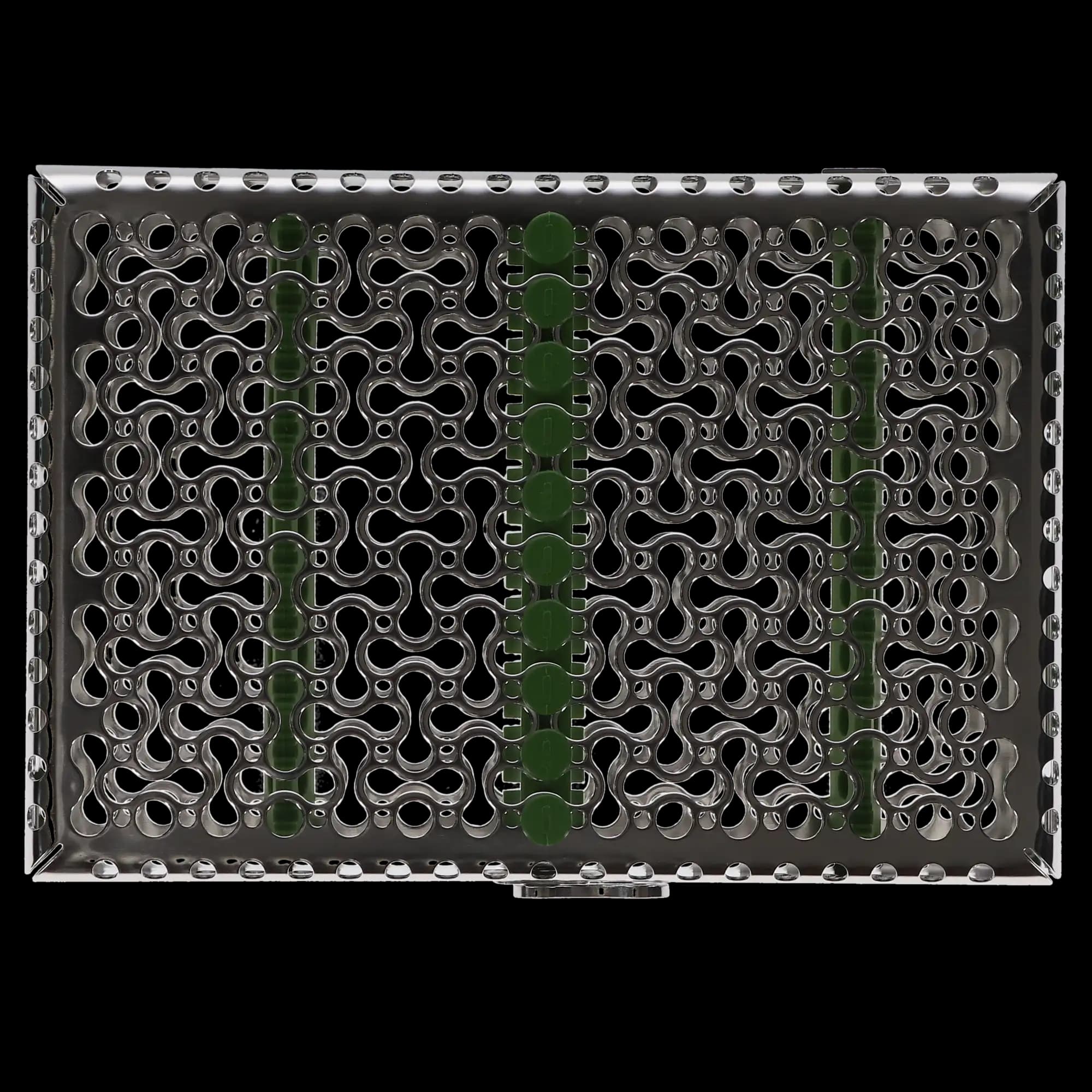 Hu-Friedy IMS Infinity Series 10-Instrument Small Cassette, Green, Stainless Steel, 5.5" x 8" x 1.25", IMN5109, 1/Pk thumbnail 2