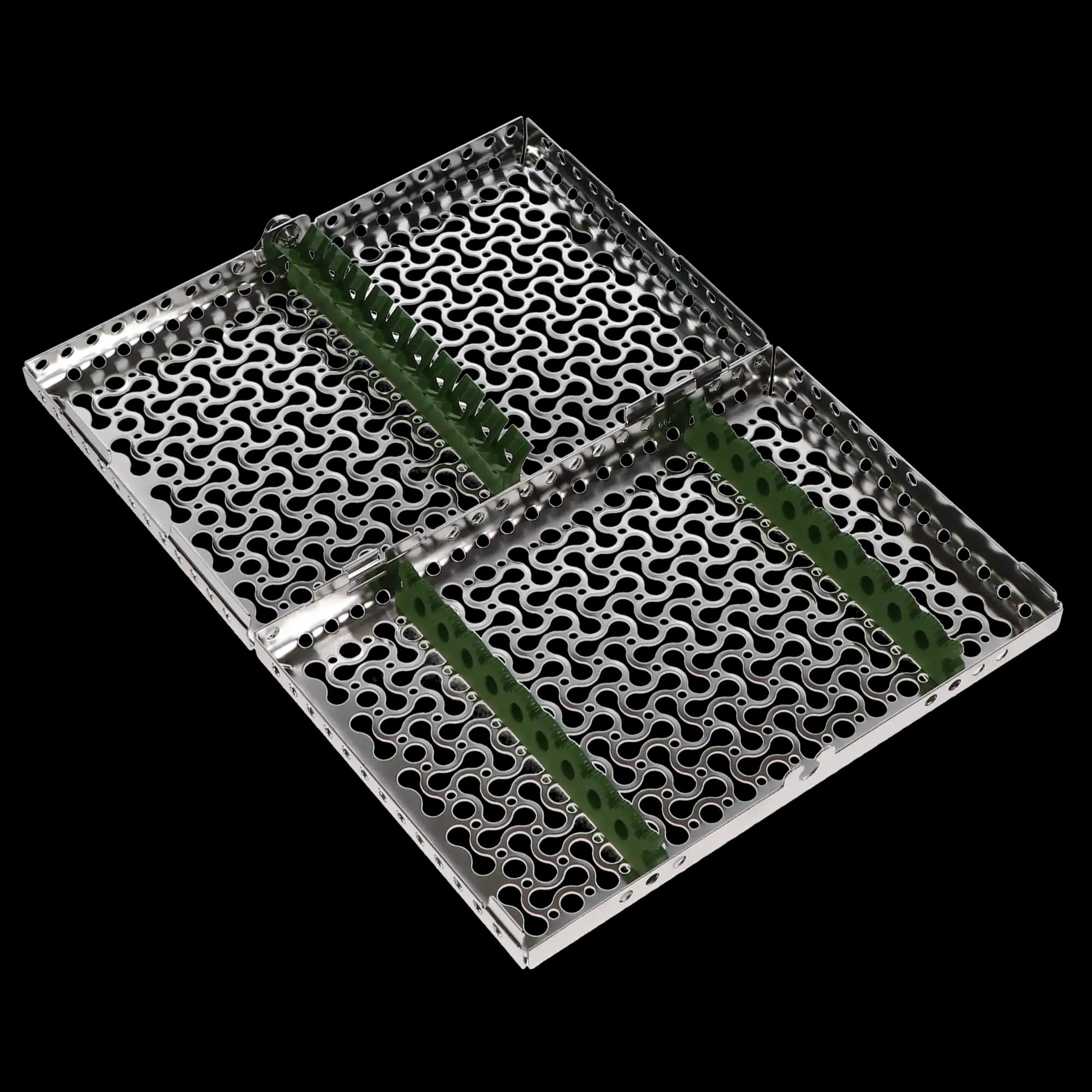 Hu-Friedy IMS Infinity Series 10-Instrument Small Cassette, Green, Stainless Steel, 5.5" x 8" x 1.25", IMN5109, 1/Pk thumbnail 4