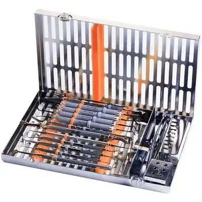 Hu-Friedy IMS Signature Series Signa-Stat Cassette, 12-Instrument, Orange, with Accessory Area, IM8123, 1/Pk thumbnail 2