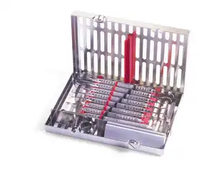 Hu-Friedy IMS Signature Series Cassette, 8-Instrument, Small, Gray, with Accessory Area, 5.5" x 8" x 1.25", IM5081, 1/Pk thumbnail 2