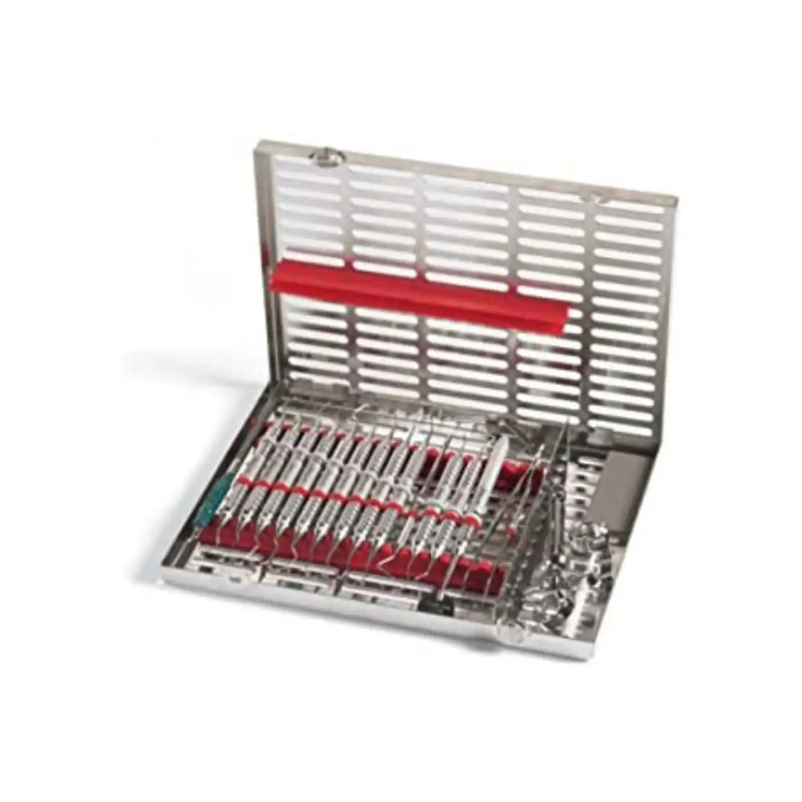 Hu-Friedy IMS Signature Series Cassette, 8-Instrument, Small, Red, 5.5" x 8" x 1.25", IM5080, 1/Pk thumbnail 2