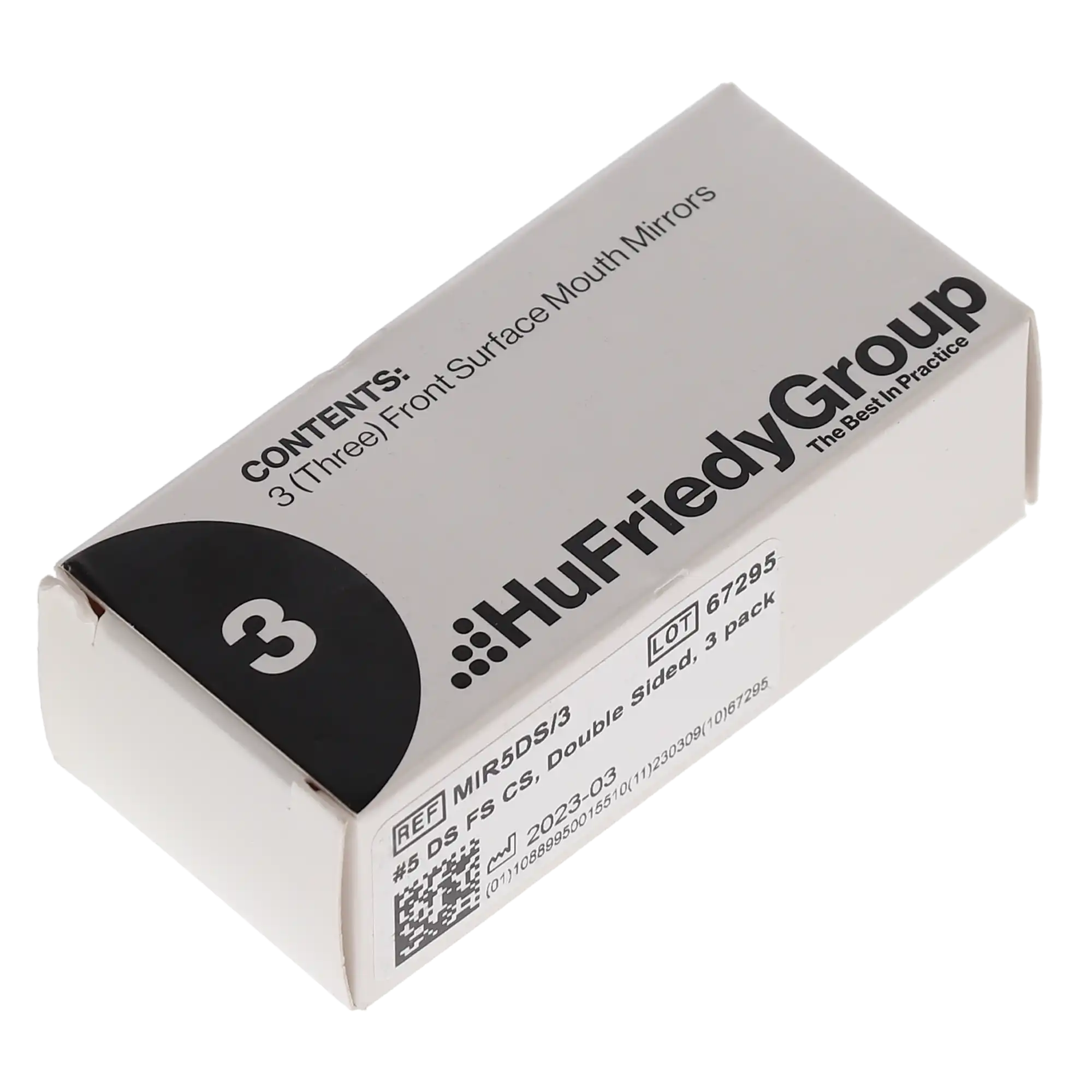 Hu-Friedy Cone Socket Front Surface Mouth Mirror, Double-Sided, #5 Rhodium-Coated, 24 mm, 3/Pk, MIR5DS/3 thumbnail 5