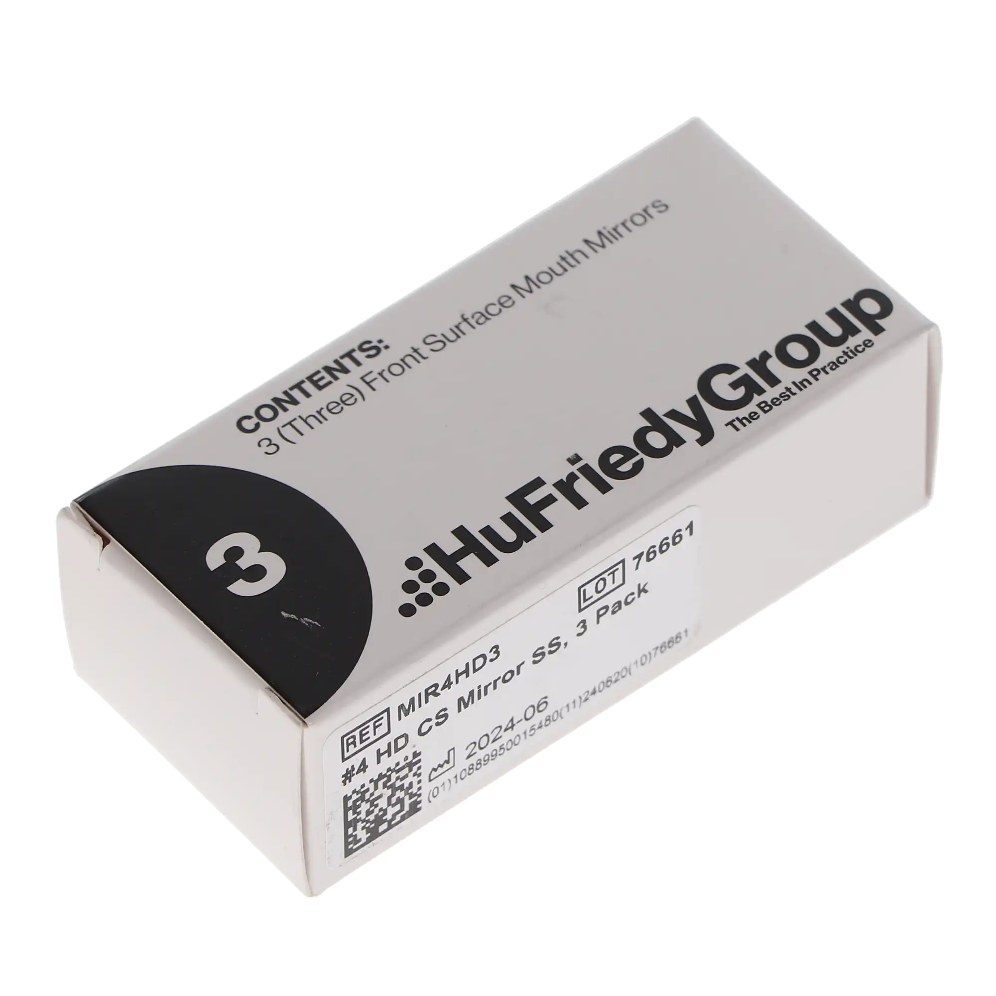 Hu-Friedy High Definition Cone Socket Mouth Mirror Head, Single-Sided, #4, 3/Pk, MIR4HD3 thumbnail 5
