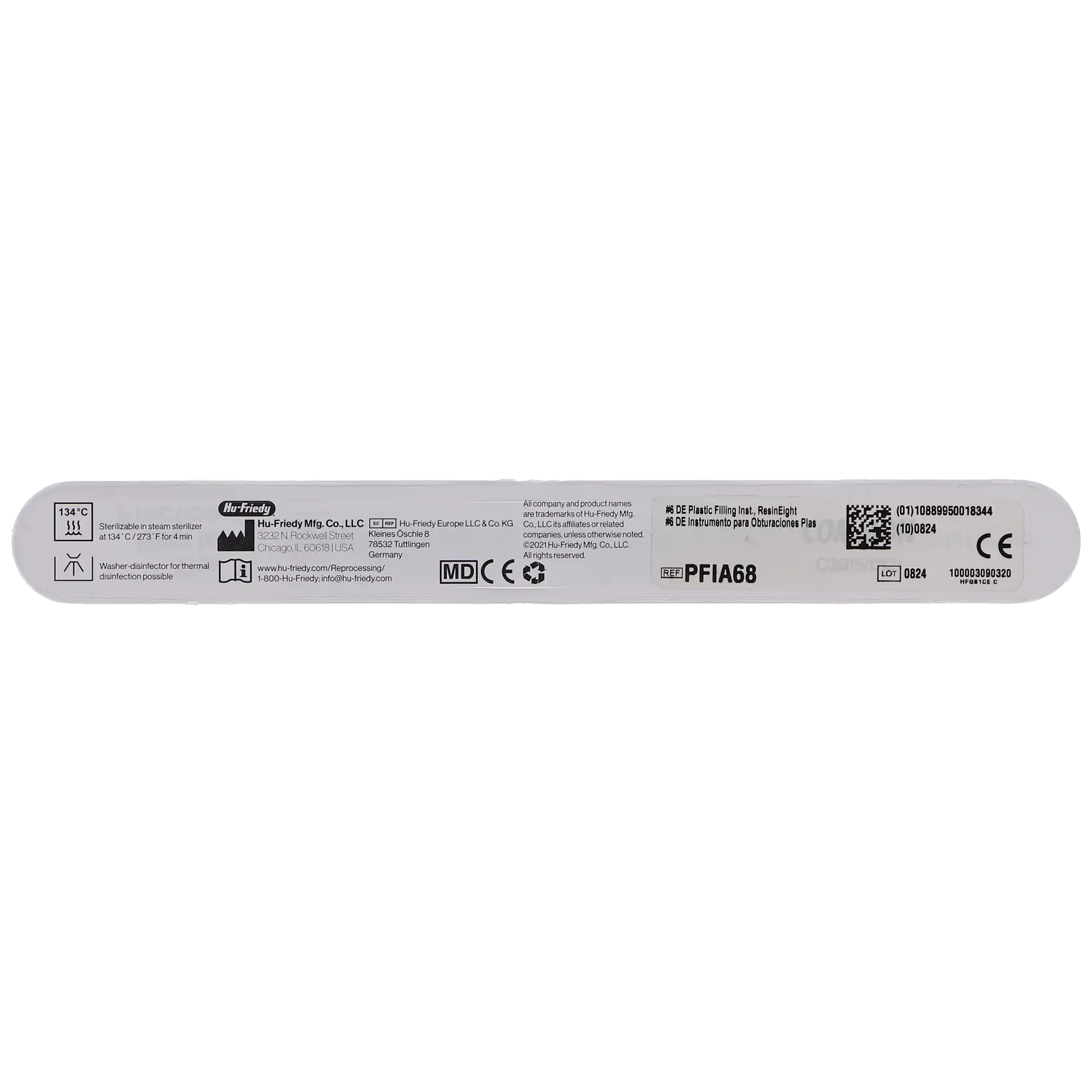 Hu-Friedy Plastic Filling Instrument, Double-Ended, A6, #8 ResinEight Handle, PFIA68 thumbnail 3