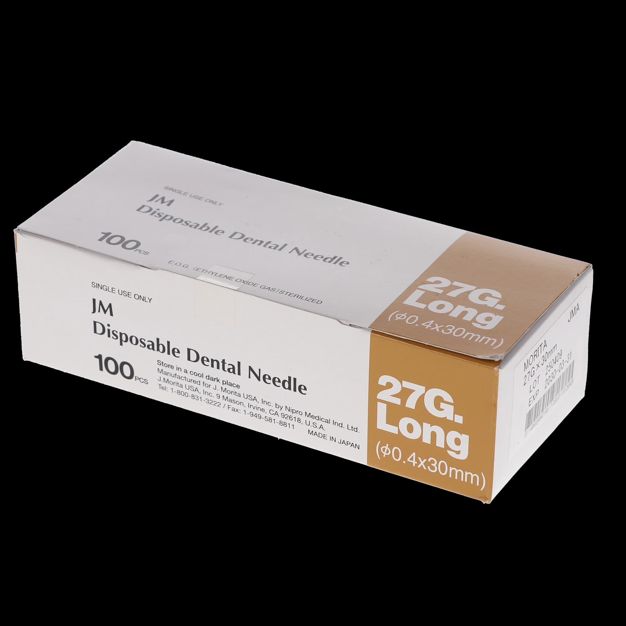 J. Morita Disposable Dental Needles, Plastic Hub, 27 Gauge Long, 30 mm, Yellow, 100/Box, 20-27GL thumbnail 11