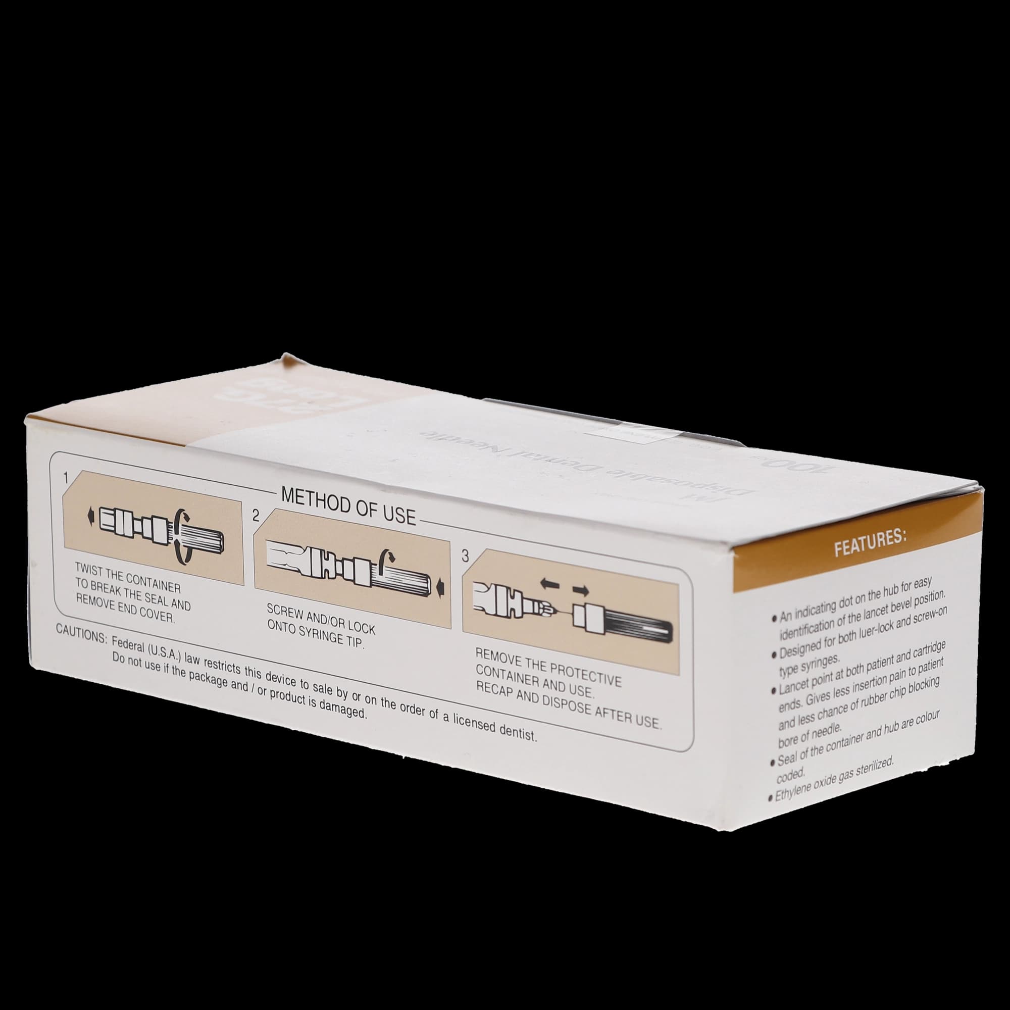 J. Morita Disposable Dental Needles, Plastic Hub, 27 Gauge Long, 30 mm, Yellow, 100/Box, 20-27GL thumbnail 12