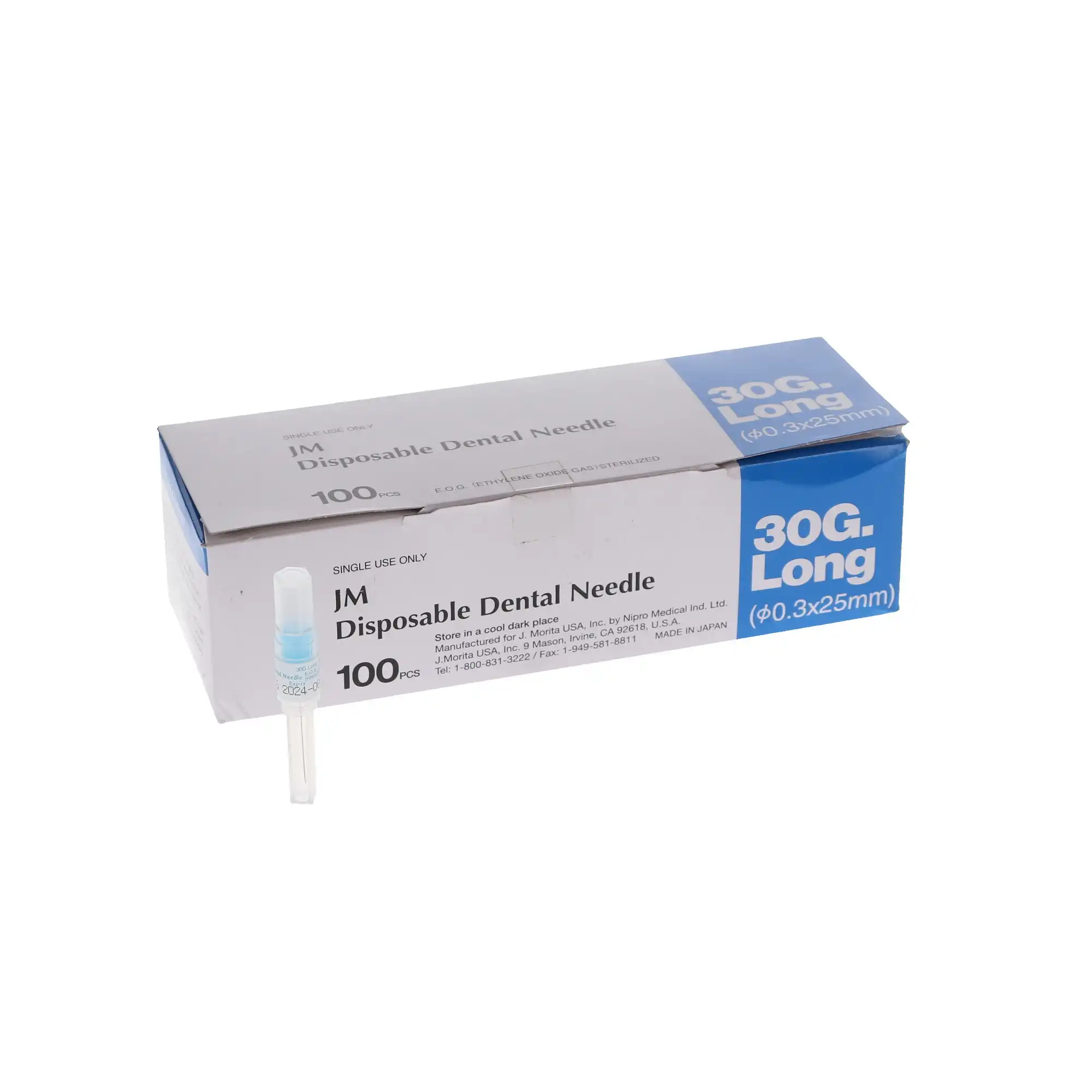 J. Morita JM Blue Disposable Dental Needles, Plastic Hub, 30 Gauge Long, 25 mm, 100/Box, 20-30GL thumbnail 10
