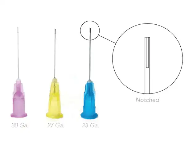 Monoject Blunt Cannula, 17 Gauge x 1.5", Aluminum Luer-Lock Hub, Sterile, 25/Box, 8881202330 - Monoject Perio Needles, Blunt Cannulas, Aluminum Hubs, 17 Ga x 1.5", 25/Pk - Image 1