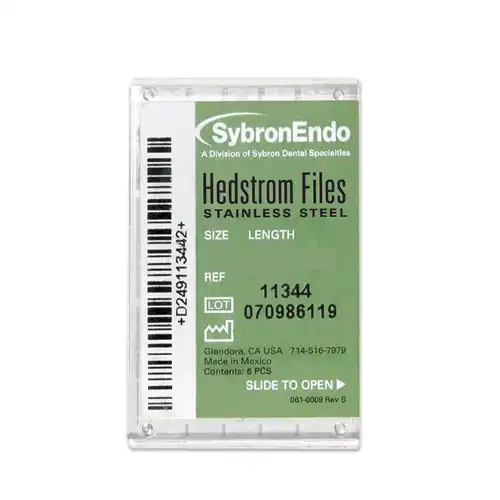Sybron Endo Hedstrom Files, Stainless Steel, 30 mm, #35, Green, 6/Pk, 12826 thumbnail 2