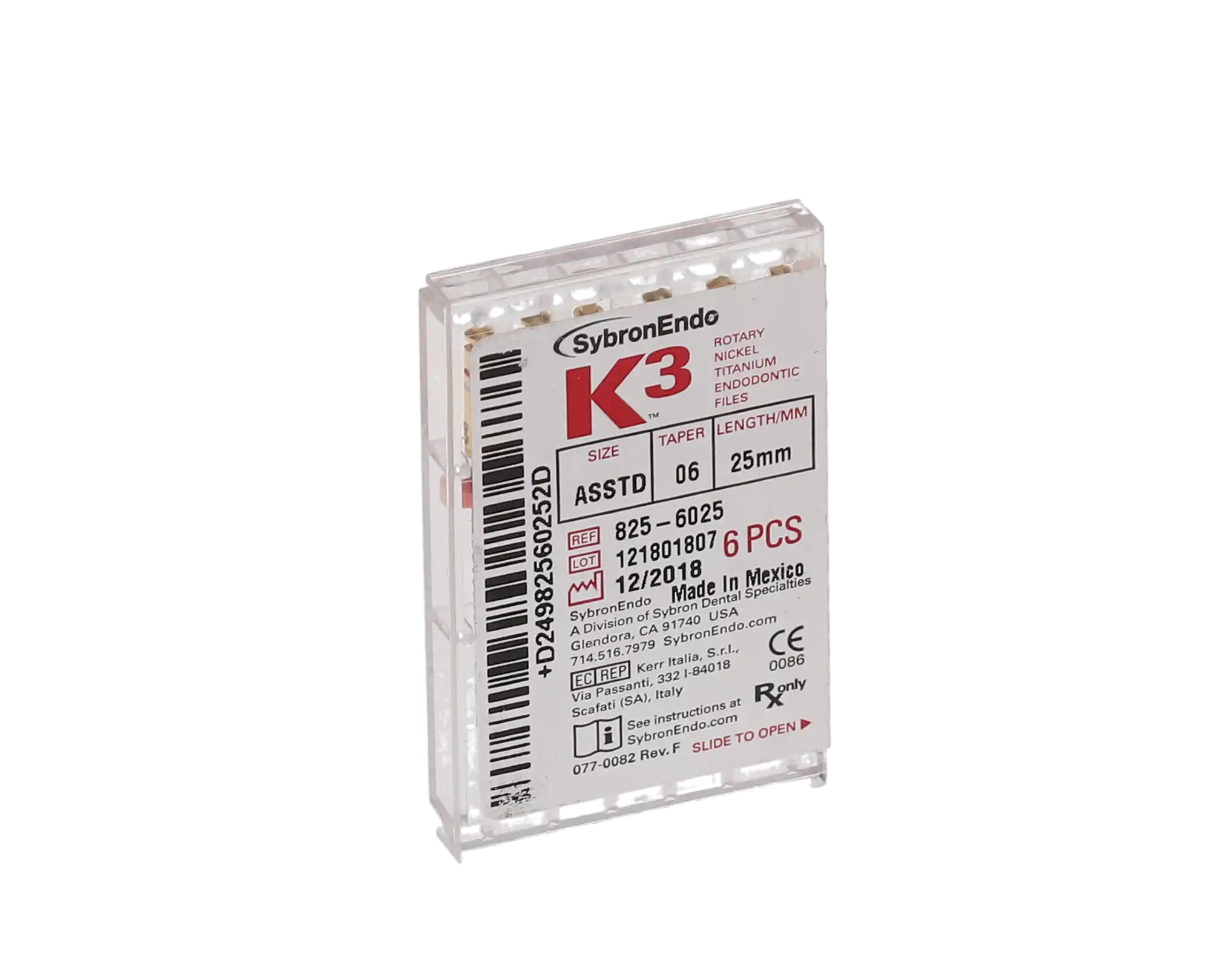 K3 Nickel-Titanium Rotary Endodontic Files, 25 mm, 0.06 Taper, Assorted #15-40, 6/Pk, 825-6025 thumbnail 11