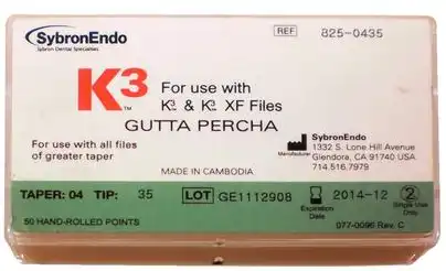 K3/K3XF Gutta Percha Points, 0.04 Taper, #35, Green, 50/Pk, 825-0435 thumbnail 8