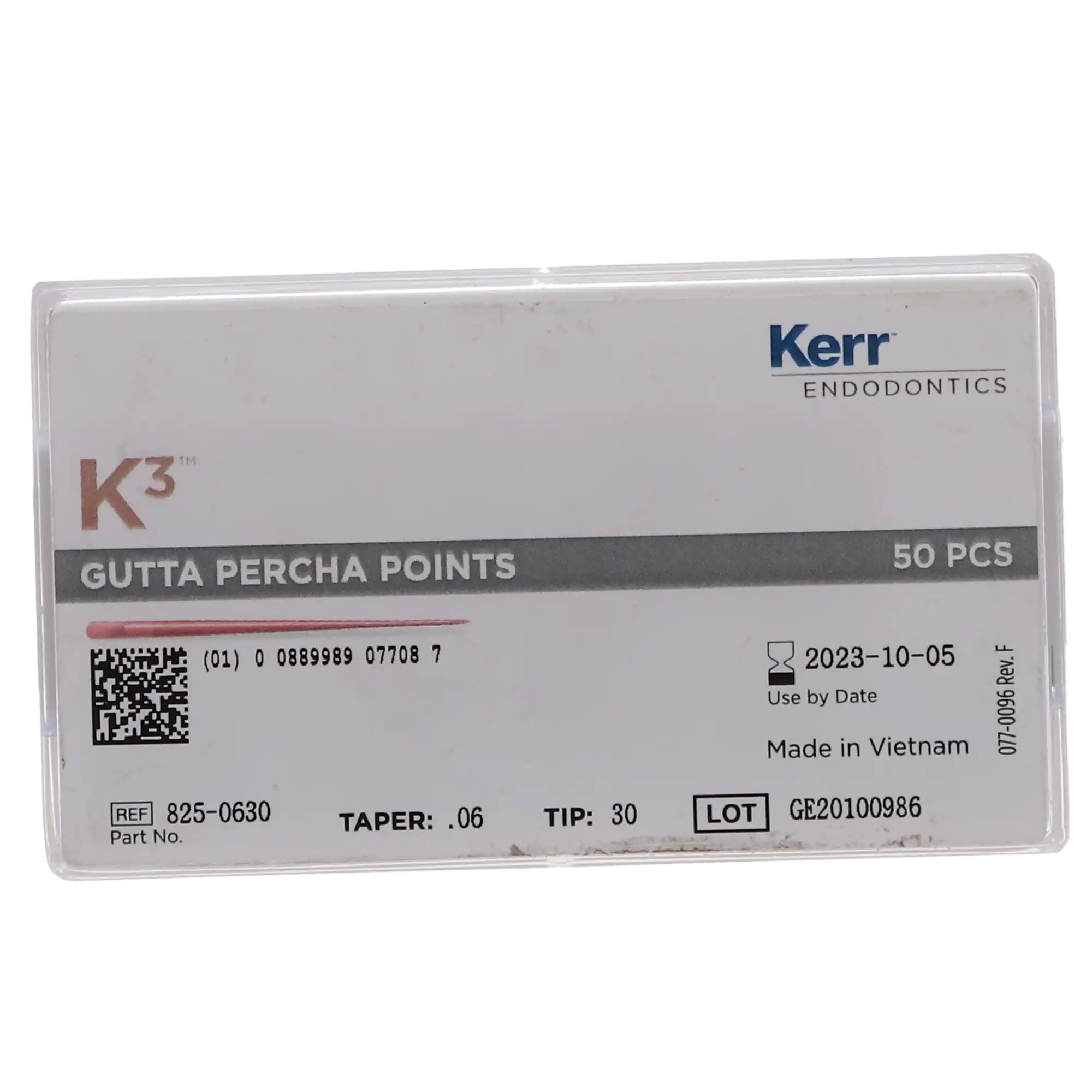 K3/K3XF Gutta Percha Points, 0.06 Taper, Size #30, Blue, 50/Pk, 825-0630 thumbnail 6