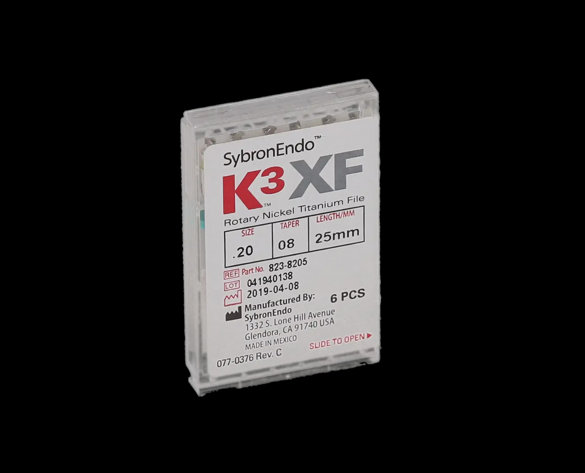 Kerr K3XF Nickel Titanium Rotary Endodontic Files, .08 Taper, #20, 25mm, Yellow, 6/Pk, 823-8205 thumbnail 12