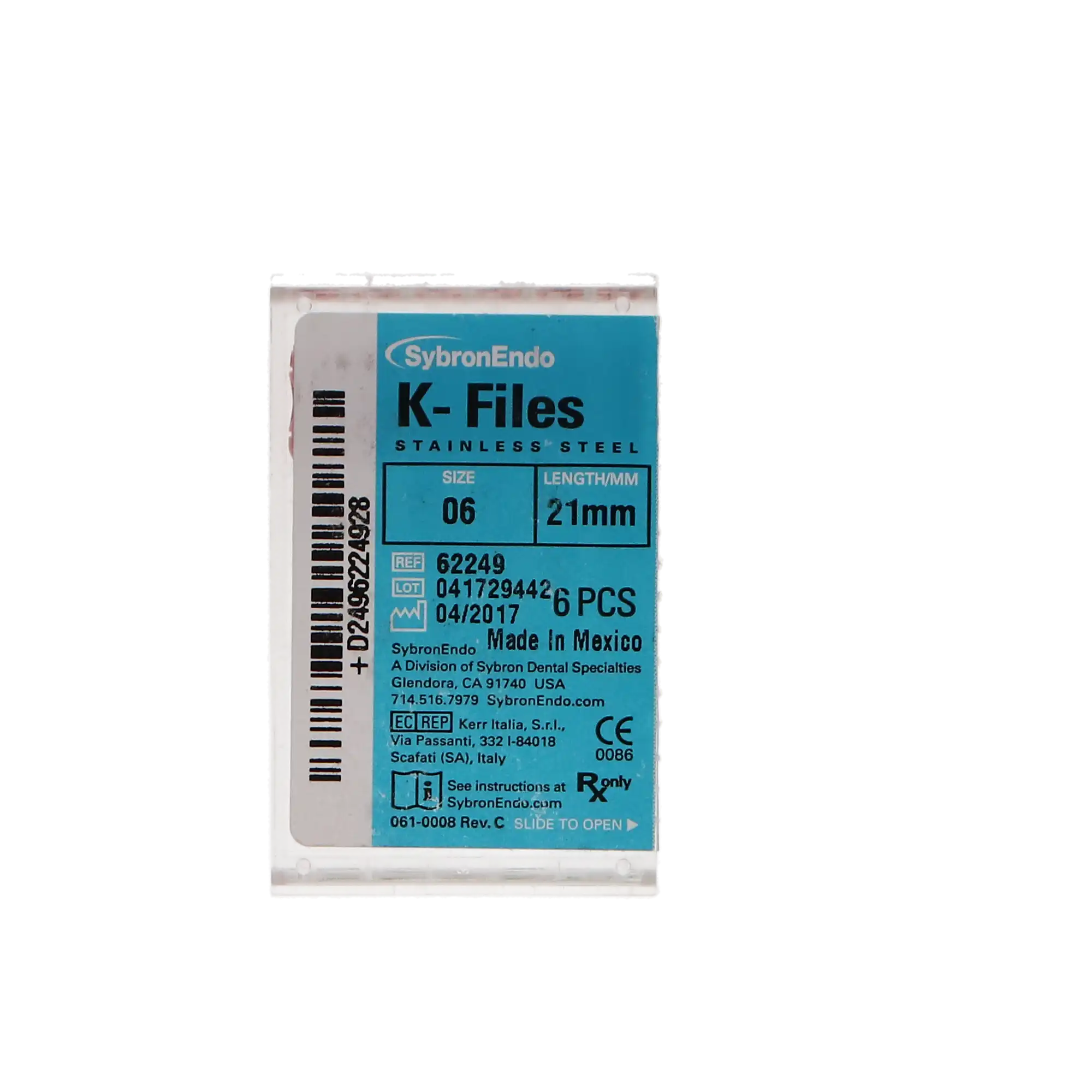 Kerr SybronEndo K-Files, Stainless Steel, 21 mm, #06, Pink, 6/Pk, 62249 thumbnail 11