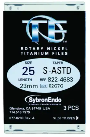 Kerr TF Twisted Files, Small Assorted, #25, 23mm, NiTi Rotary Files, 3/Pk, 822-4683 thumbnail 7