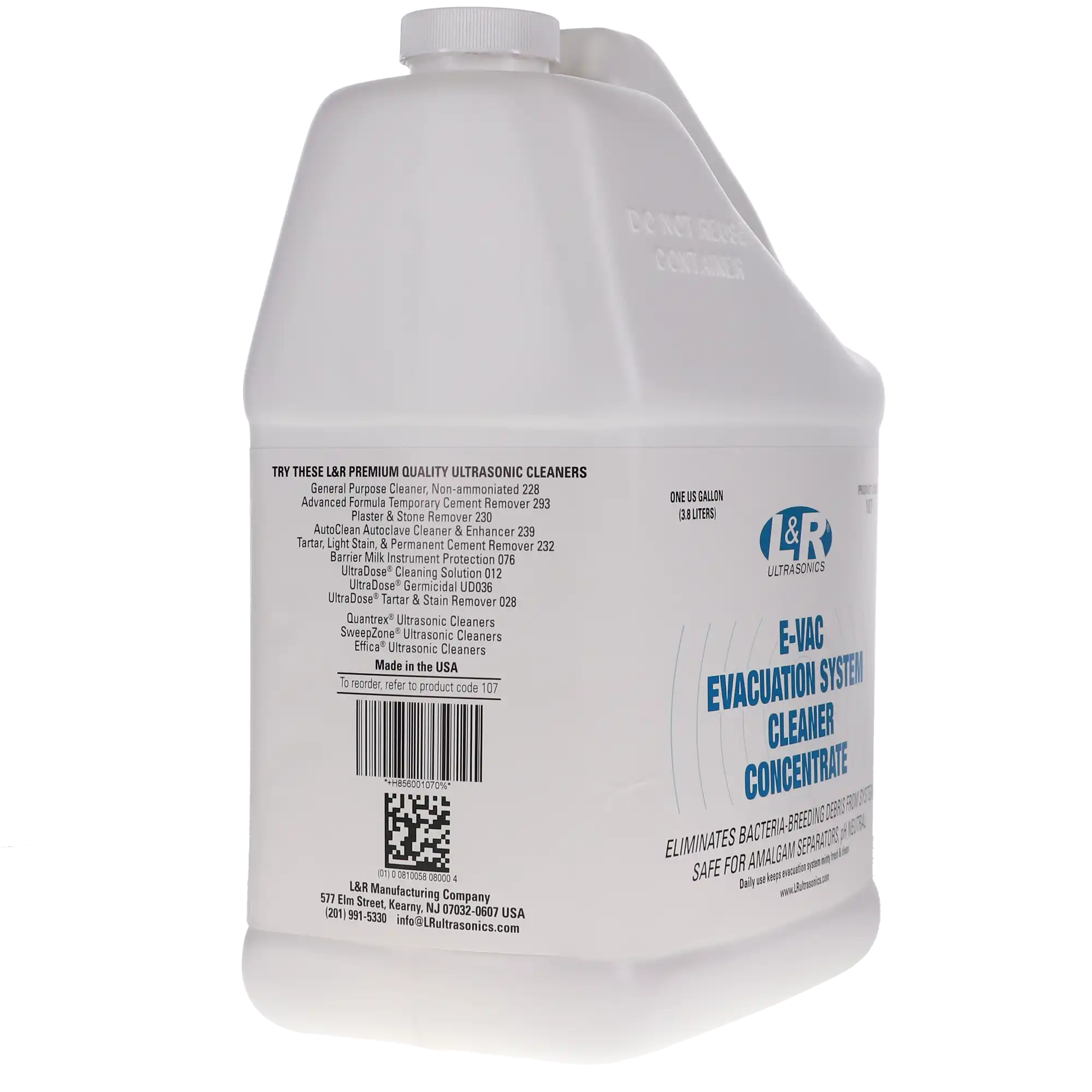 L&R E-VAC Evacuation System Cleaner Concentrate, Mint Scent, 1 Gallon Bottle, 107 thumbnail 2