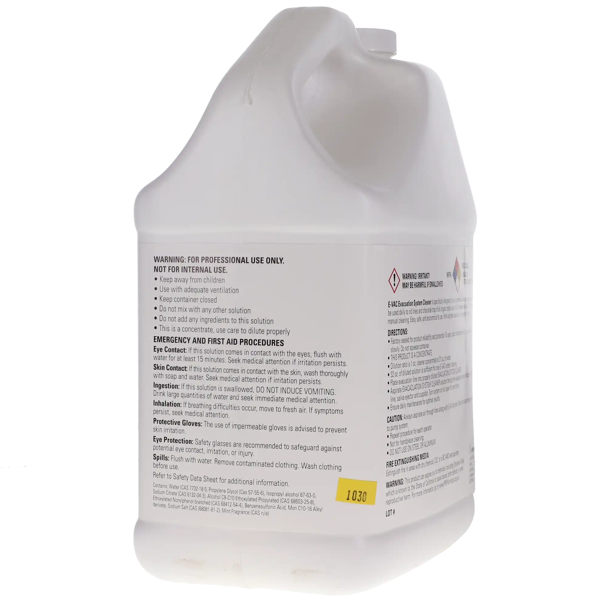 L&R E-VAC Evacuation System Cleaner Concentrate, Mint Scent, 1 Gallon Bottle, 107 thumbnail 4