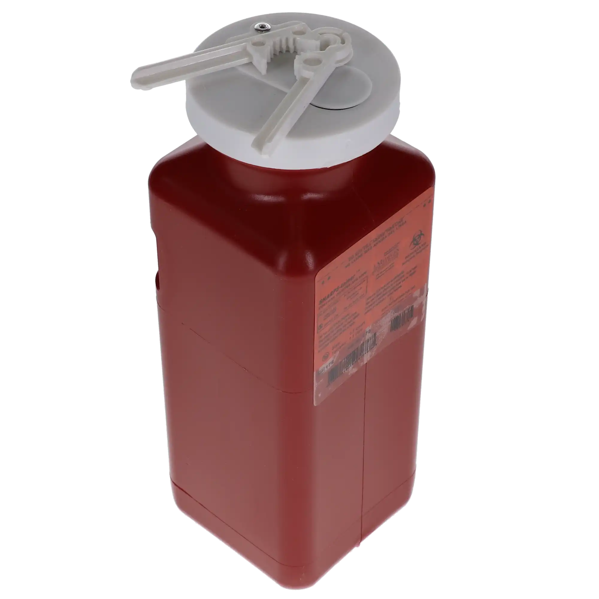 Medical Action Non-Stackable Sharps Phlebotomy Container, 1.7 Qt, Large, Red, with Needle Remover, 178 thumbnail 3