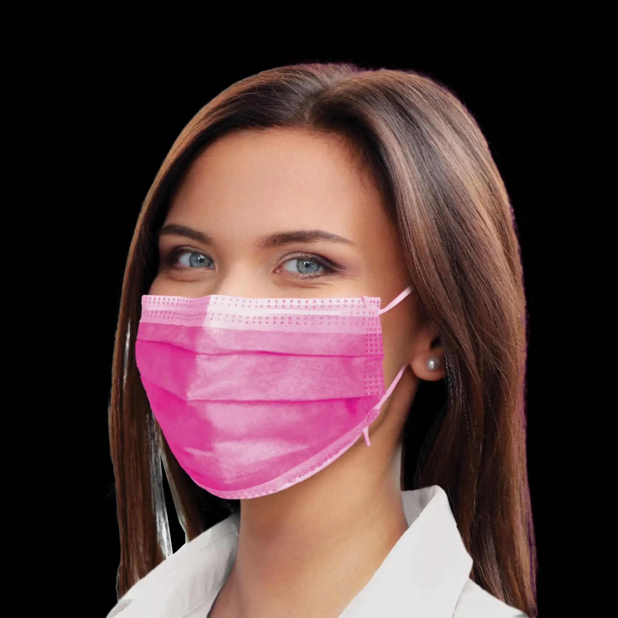 SafeMask Master Series Procedure Earloop Face Mask, ASTM Level 3, Azalea Festival (Bright Fuchsia), 50/Box, 2058 thumbnail 15