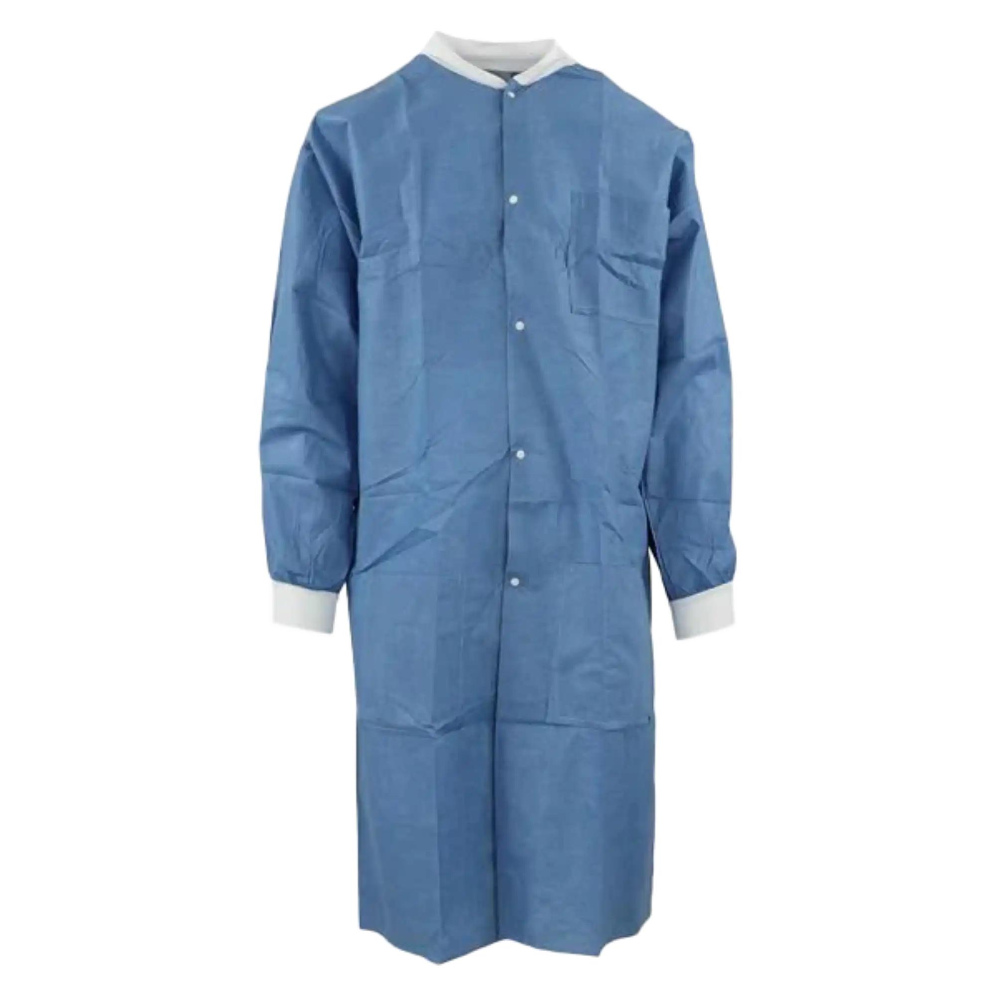 SafeWear High Performance Lab Coat, Deep Blue, 2X-Large, Knee Length, SMS, 12/Pk, 8107-E thumbnail 8