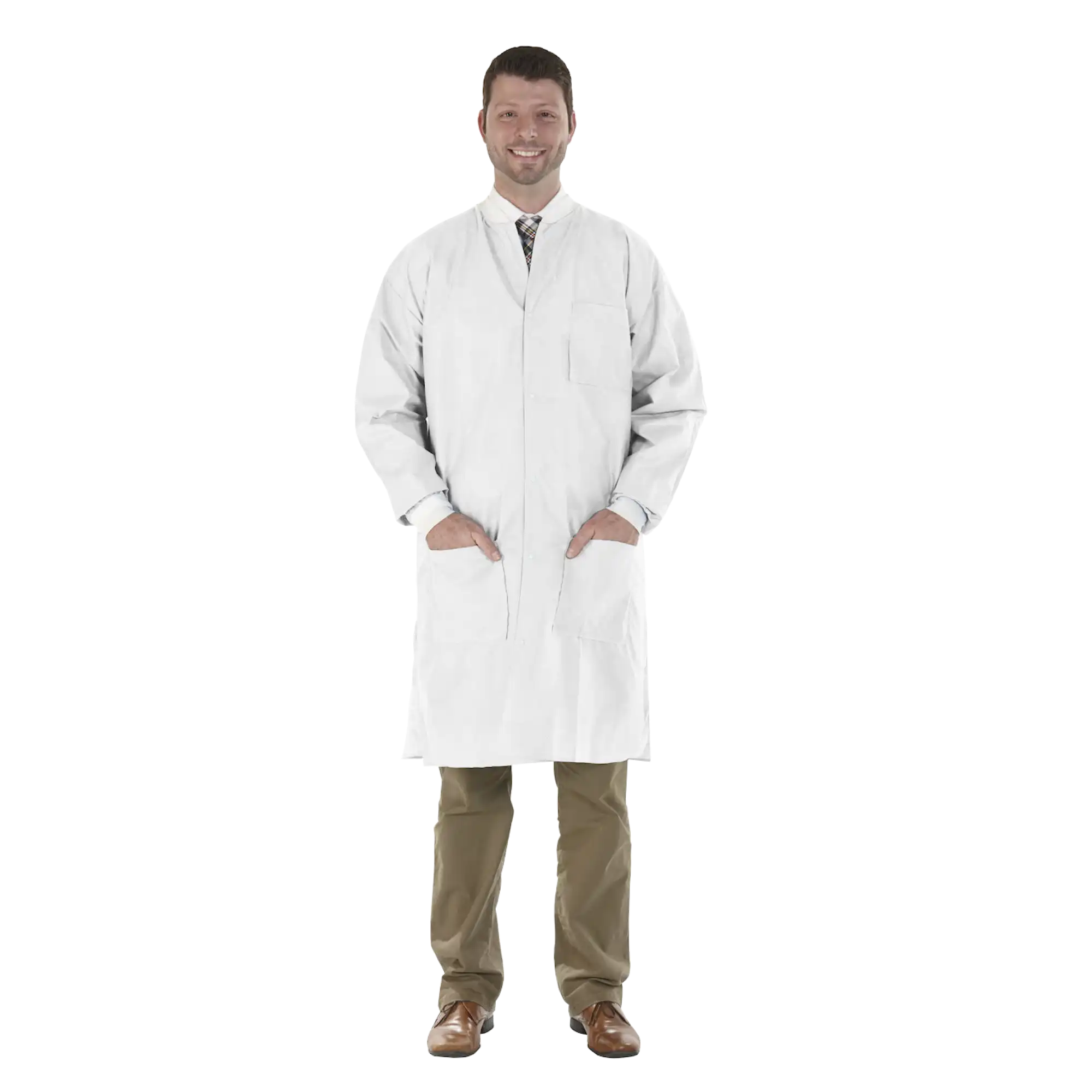 SafeWear High Performance Lab Coat, White Frost, Medium, 12/Pk, 8110-B thumbnail 8