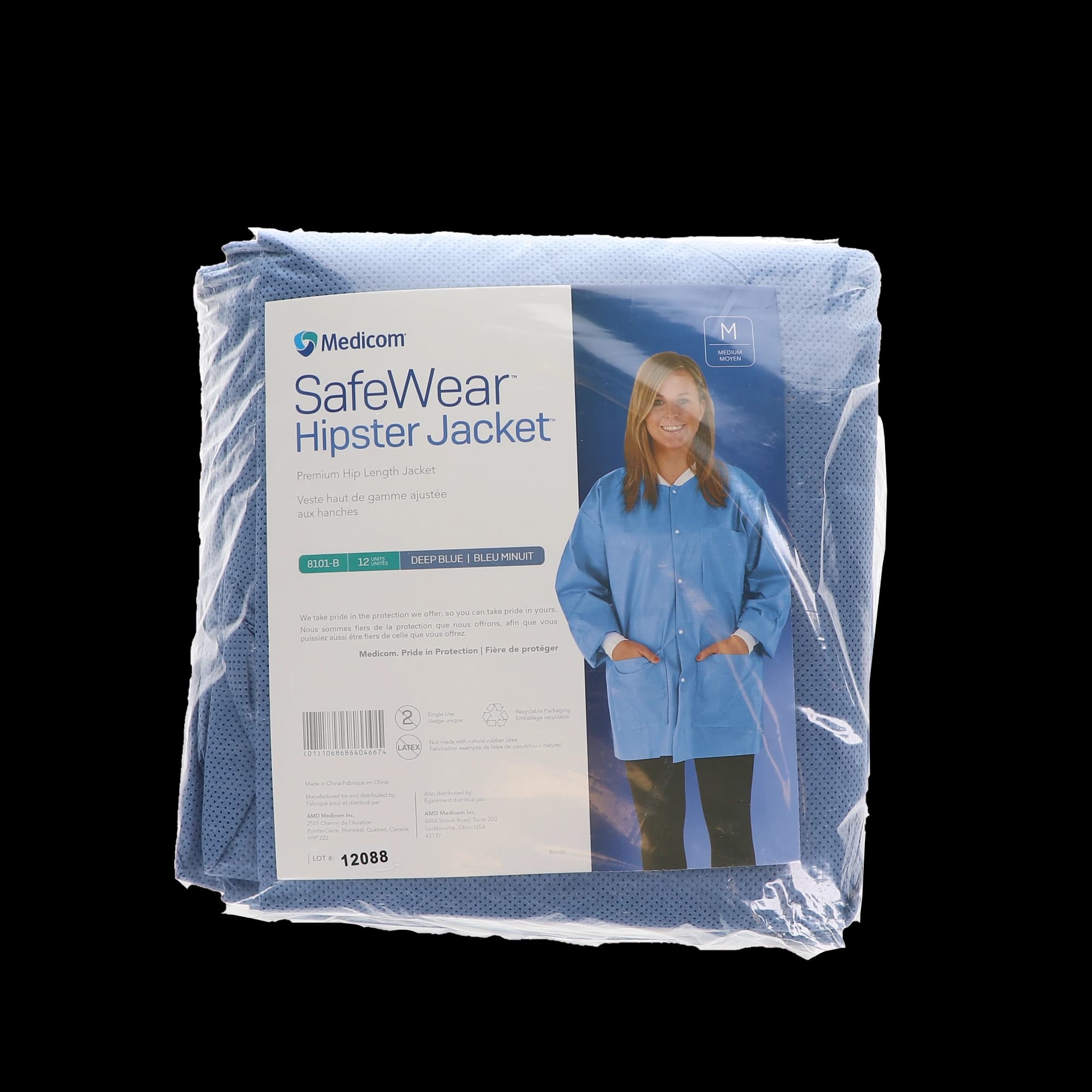 SafeWear Hipster Jacket, Medium, Deep Blue, 12/Pk, 8101-B thumbnail 9
