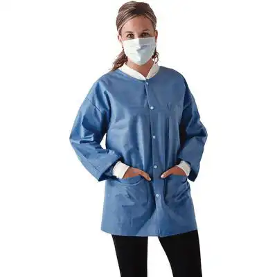 SafeWear Hipster Jacket, Medium, Pretty Pink, 45 g/m2 SMS, AAMI Level 2, 12/Pk, 8102-B thumbnail 8