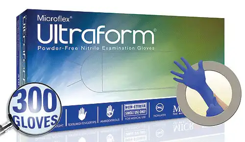 Ultraform Powder-Free Nitrile Exam Gloves, Large, Cobalt Blue, 300/Box, UF-524-L thumbnail 8
