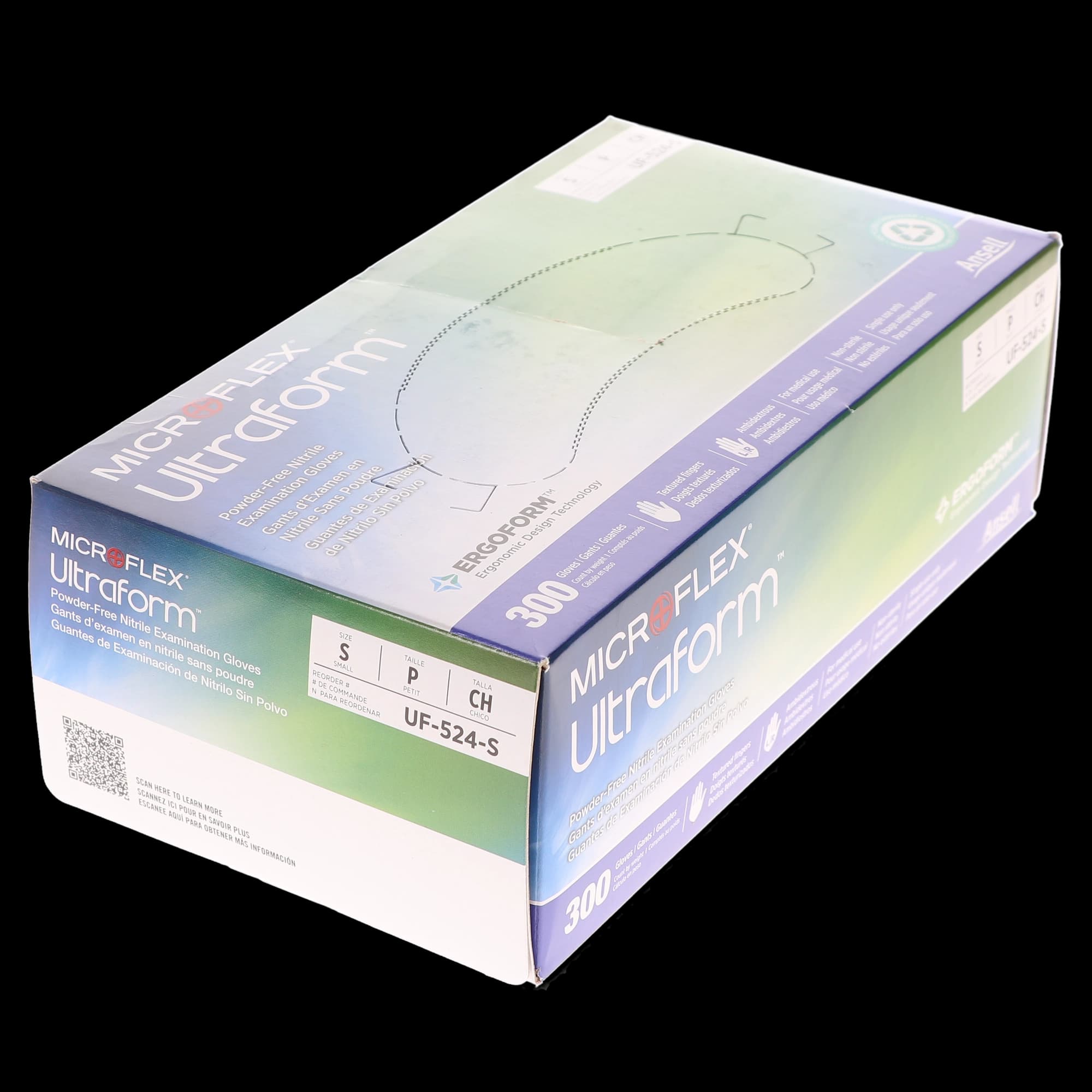 Microflex Ultraform Nitrile Exam Gloves, Powder-Free, Non-Sterile, Small, Cobalt Blue, 300/Box, UF-524-S thumbnail 10