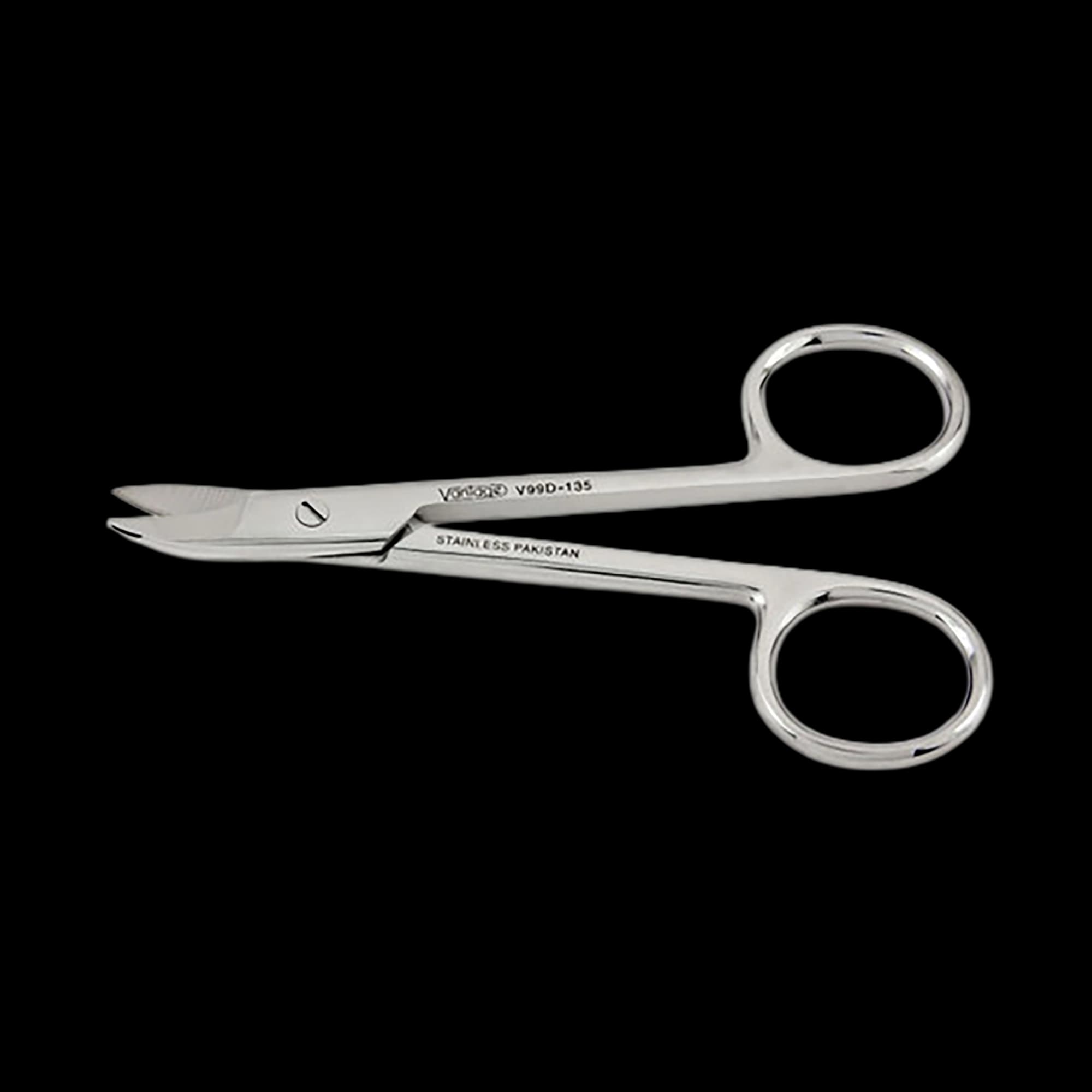 Vantage Collar and Crown Scissors, Curved, Smooth, 4-1/8", Stainless Steel, 1/Pk, V99D-135 thumbnail 2