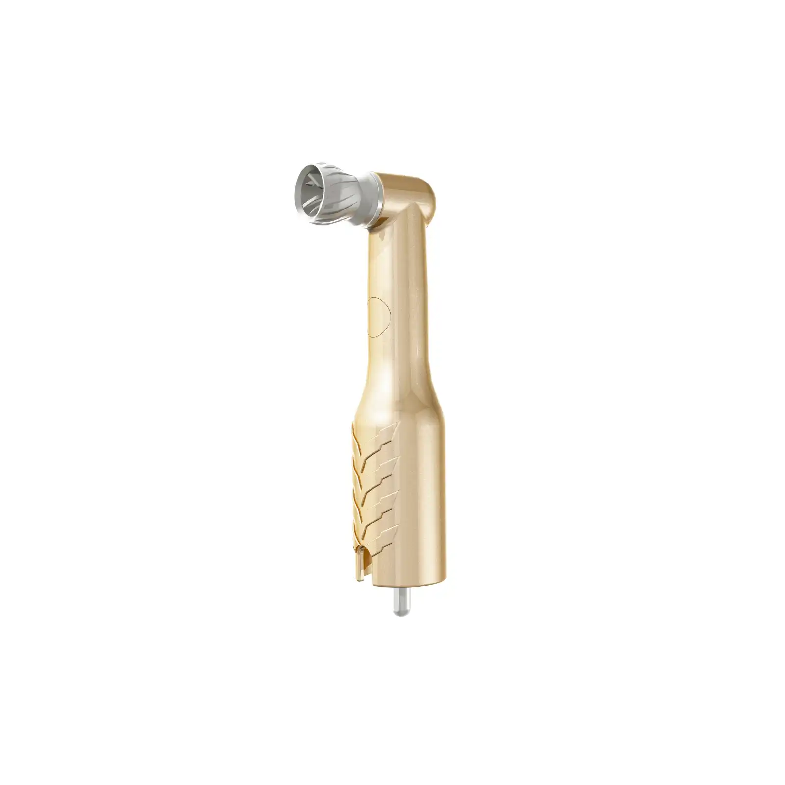 Pac-Dent Mini 90 Sterile Disposable Prophy Angle, 90 Degree, White Firm Webbed Cup, Champagne, 500/Box, S164-90-500 thumbnail 2