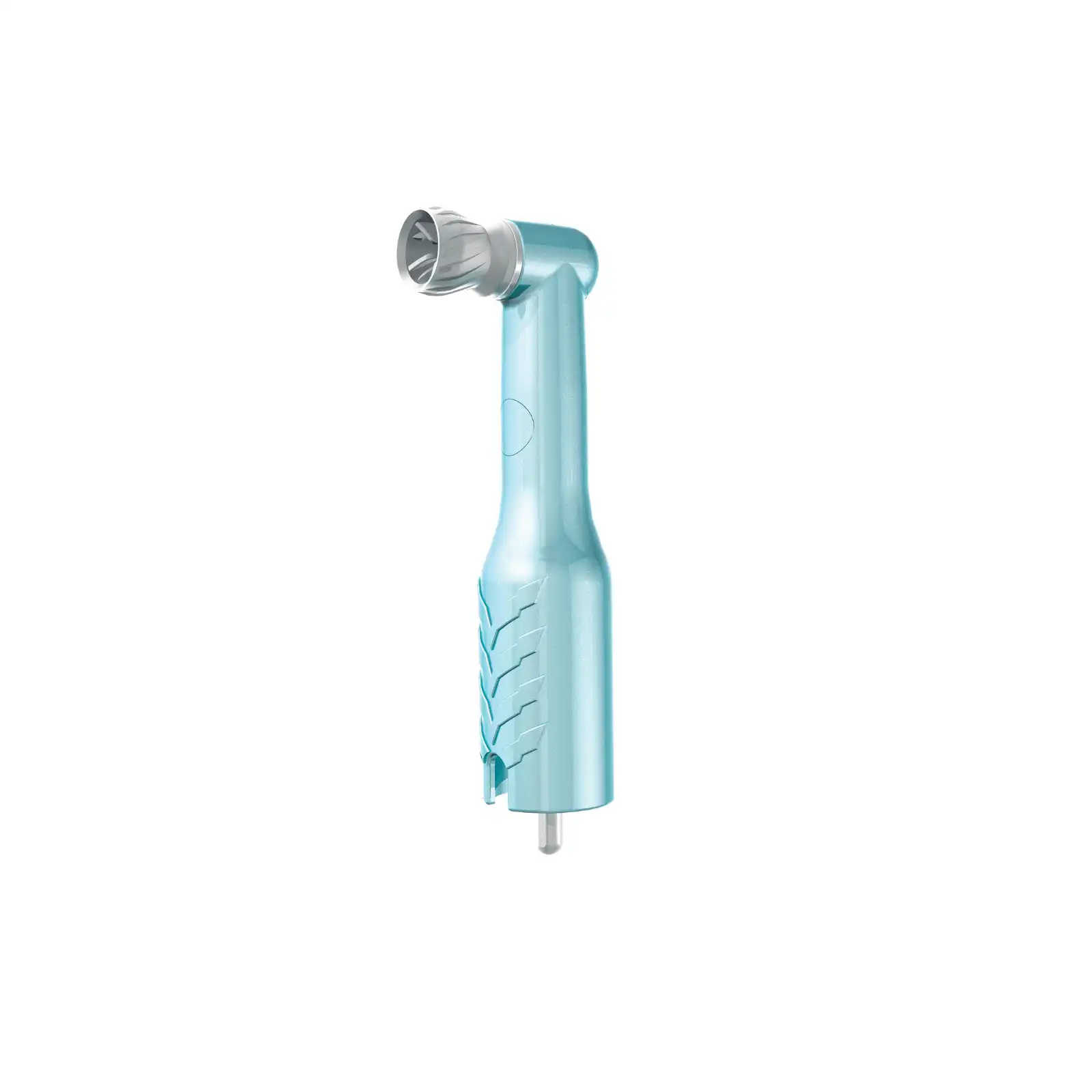 Pac-Dent Mini 90 Sterile Disposable Prophy Angle, 90 Degree, Gray Soft Cup, Turquoise, Latex-Free, 500/Box, S163-90-500 thumbnail 2