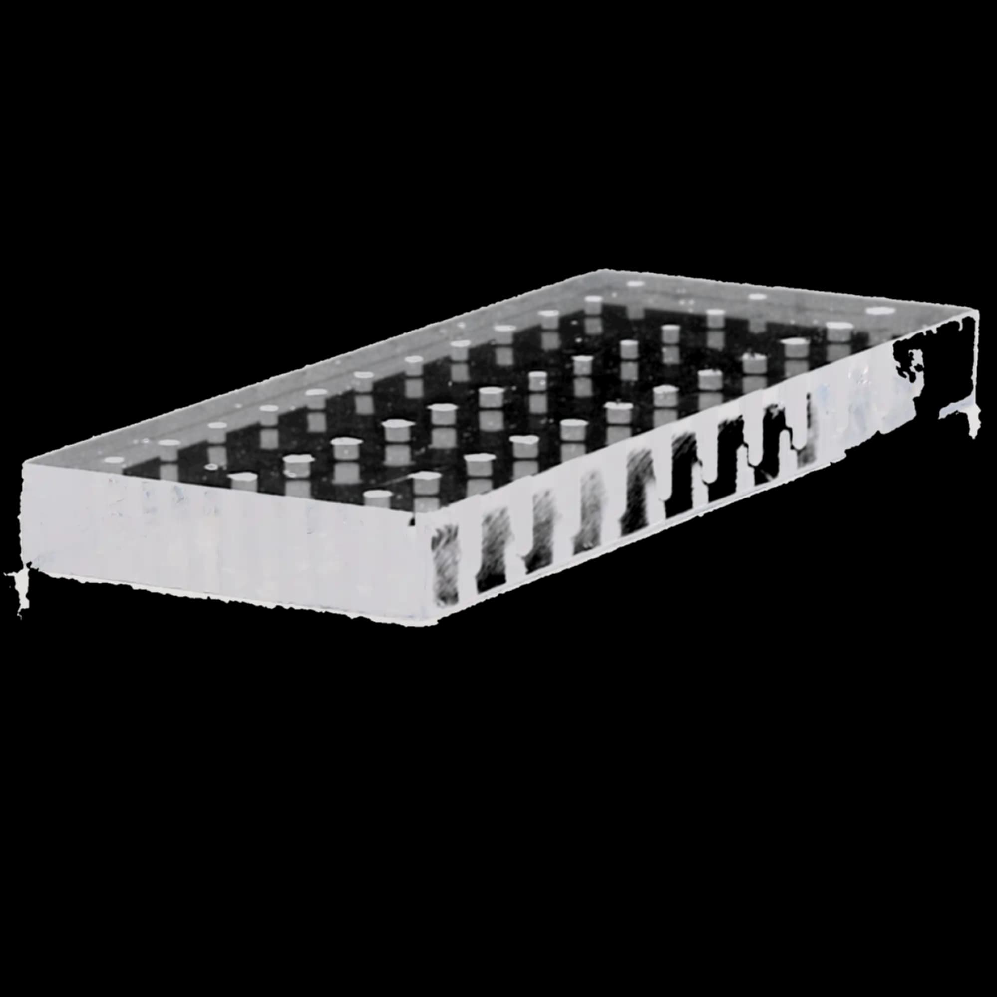 Palmero Plexiglass Bur Block, 36-Hole, FG/RA Combo (18 FG/18 RA), Clear, 1/Pk, 1516BHALF thumbnail 2