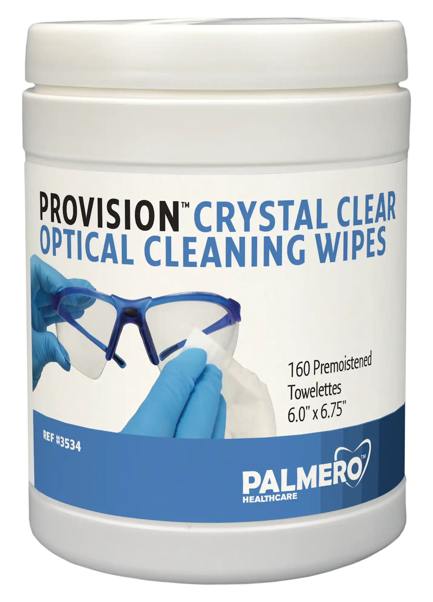 ProVision Crystal Clear Optical Cleaning Wipes, 6" x 6.75", 160 Wipes/Canister, 3534 thumbnail 5