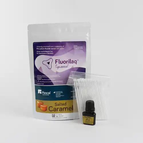 Fluorilaq Squeeze 5% Sodium Fluoride Varnish, Salted Caramel, 9.5 mL Bottle, 10-425 thumbnail 2