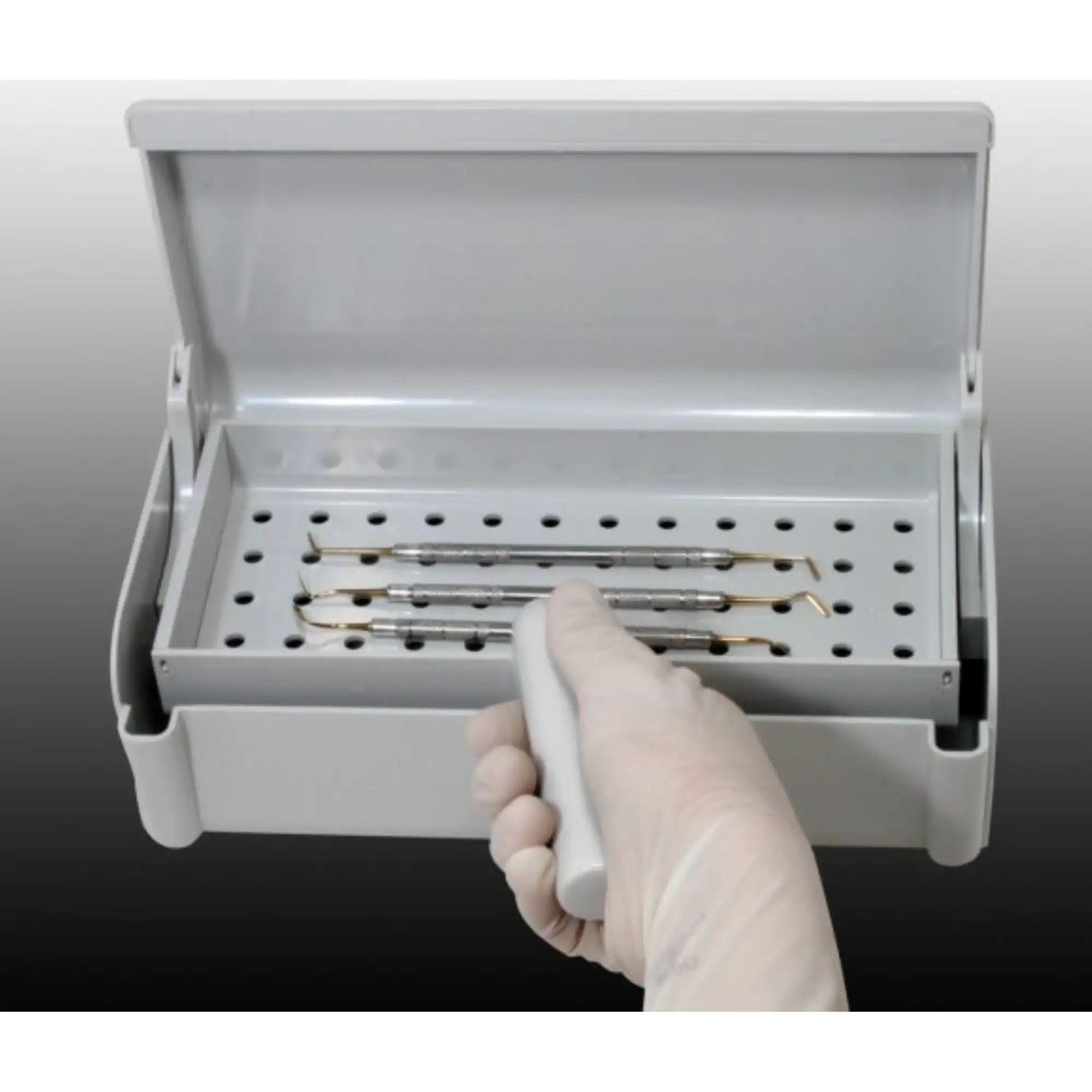 Pascal Tap & Slide Disinfecting/Sterilization Tray, Gray, 1/Pk, 35-697 thumbnail 7