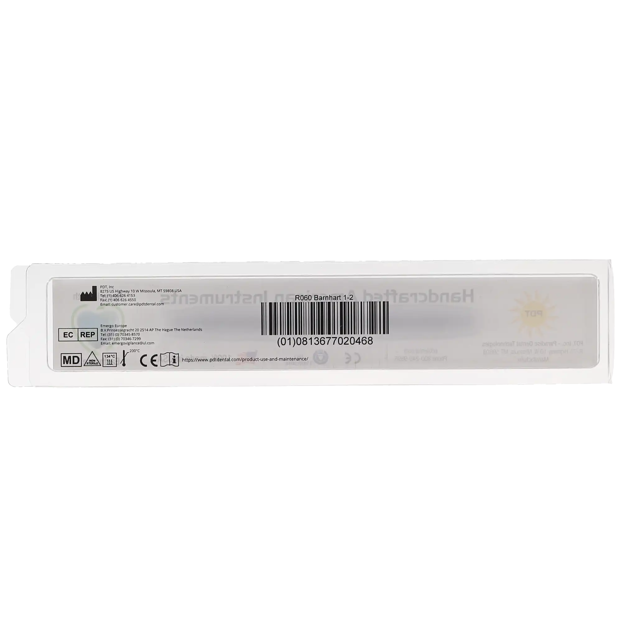 PDT Cruise Line Barnhart 1-2 Universal Curette, Double-Ended, Blue Resin Handle, R060 thumbnail 4