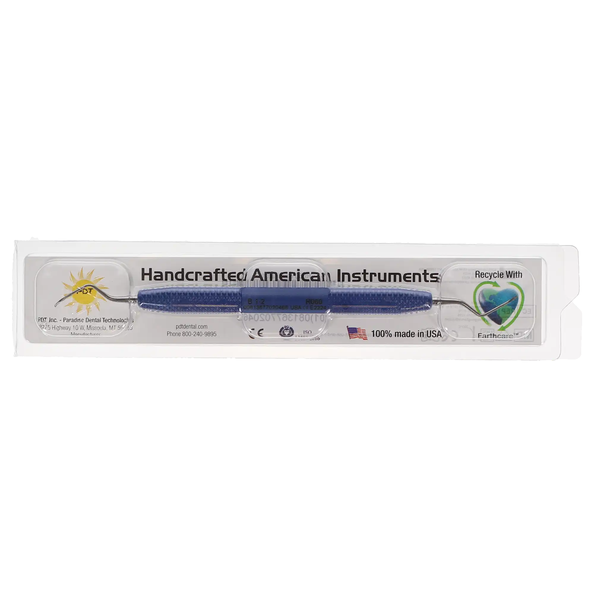 PDT Cruise Line Barnhart 1-2 Universal Curette, Double-Ended, Blue Resin Handle, R060 thumbnail 5