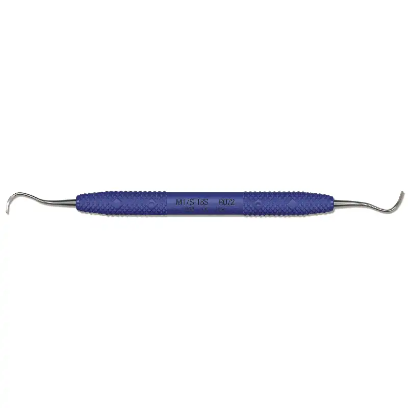 PDT Cruise McCall 17S/18S Universal Curette, Double-Ended, Nautical Blue Resin Handle, 6.5", R072 thumbnail 2