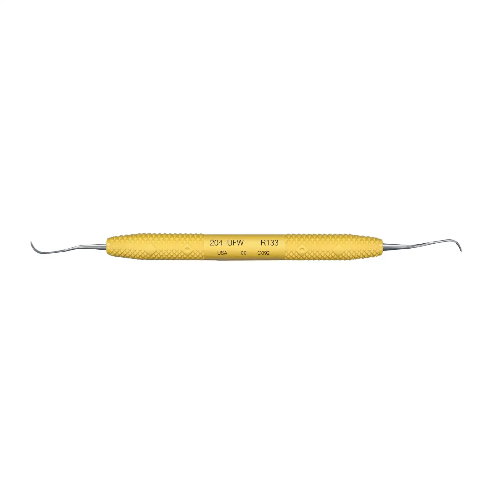 PDT Cruise Line 204 IUFW Posterior Sickle Scaler, Double-Ended, Yellow Resin Handle, R133 thumbnail 2