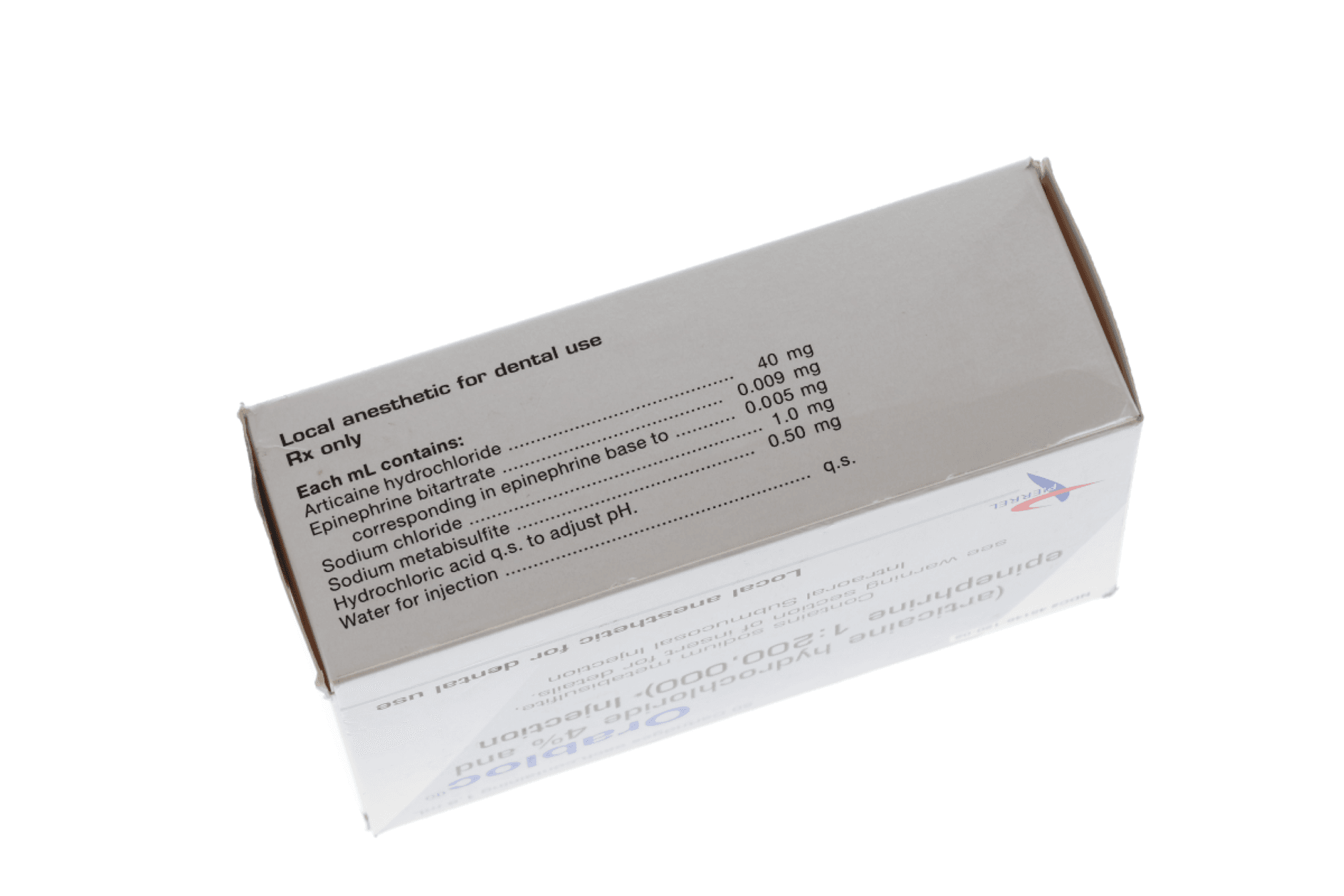 Orabloc Articaine HCl 4% with Epinephrine 1:200,000 Injection Cartridges, 1.8 mL, Blue, 50/Pk, 2101052 thumbnail 5