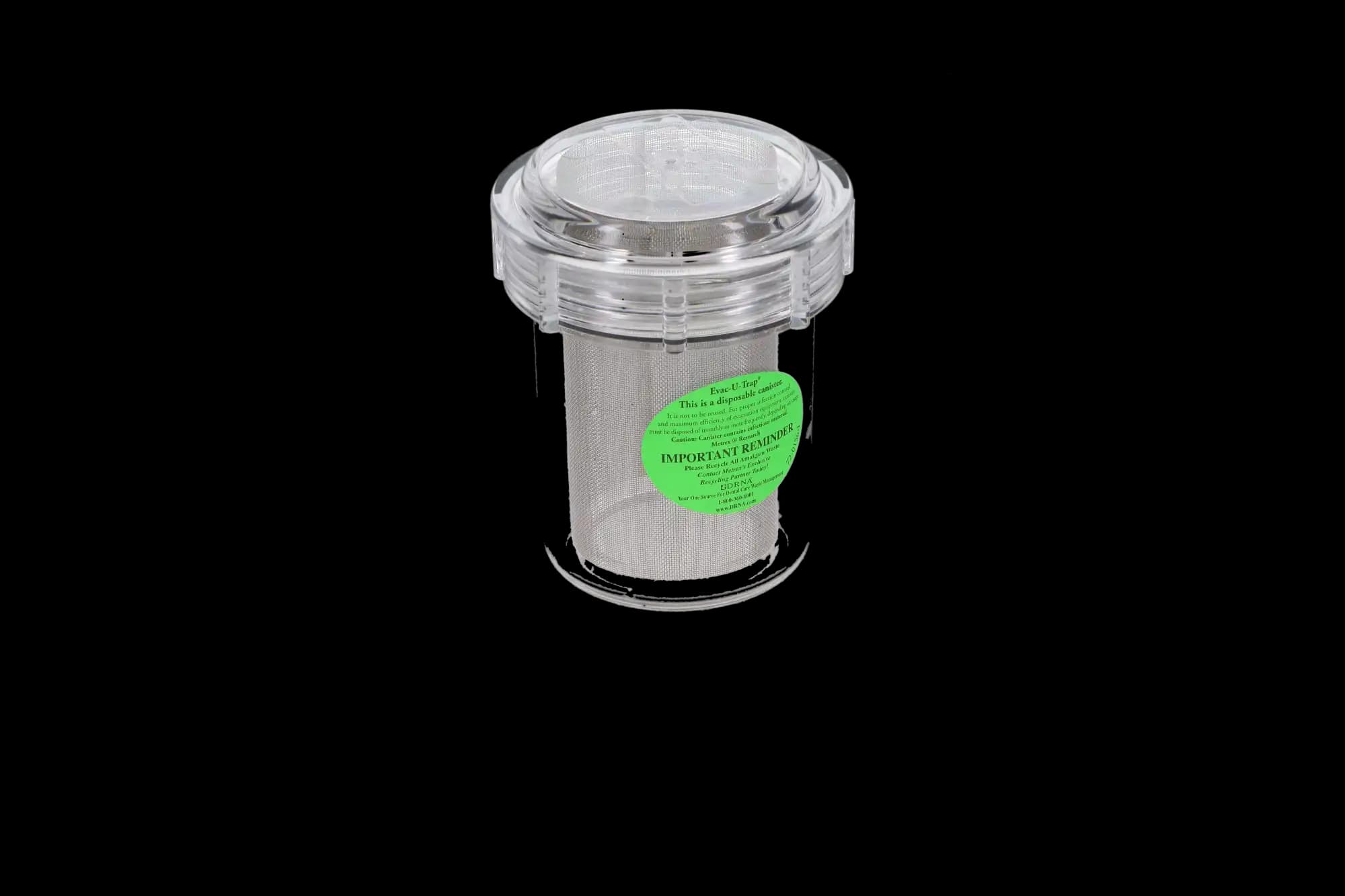 Evac-u-Trap Disposable Central Vacuum Evacuation Trap, #2350-FS Fine Mesh, Internal Thread, 3-1/2" x 4-3/8", 8/Box thumbnail 8